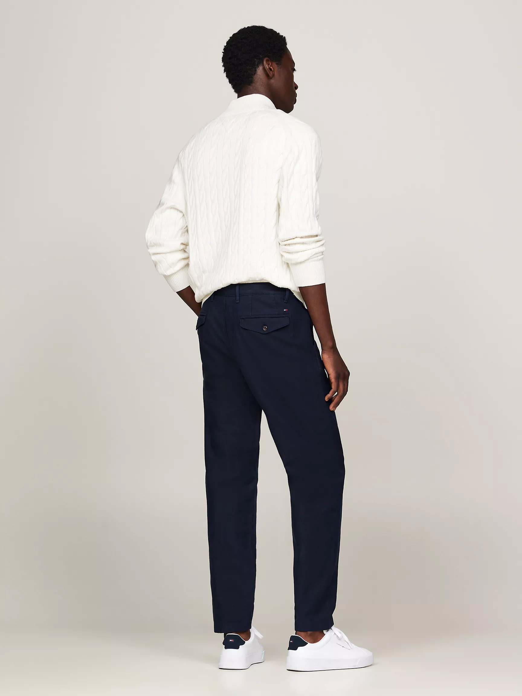 Мужские брюки Tommy Hilfiger, Окрашенные свободные зауженные брюки чинос