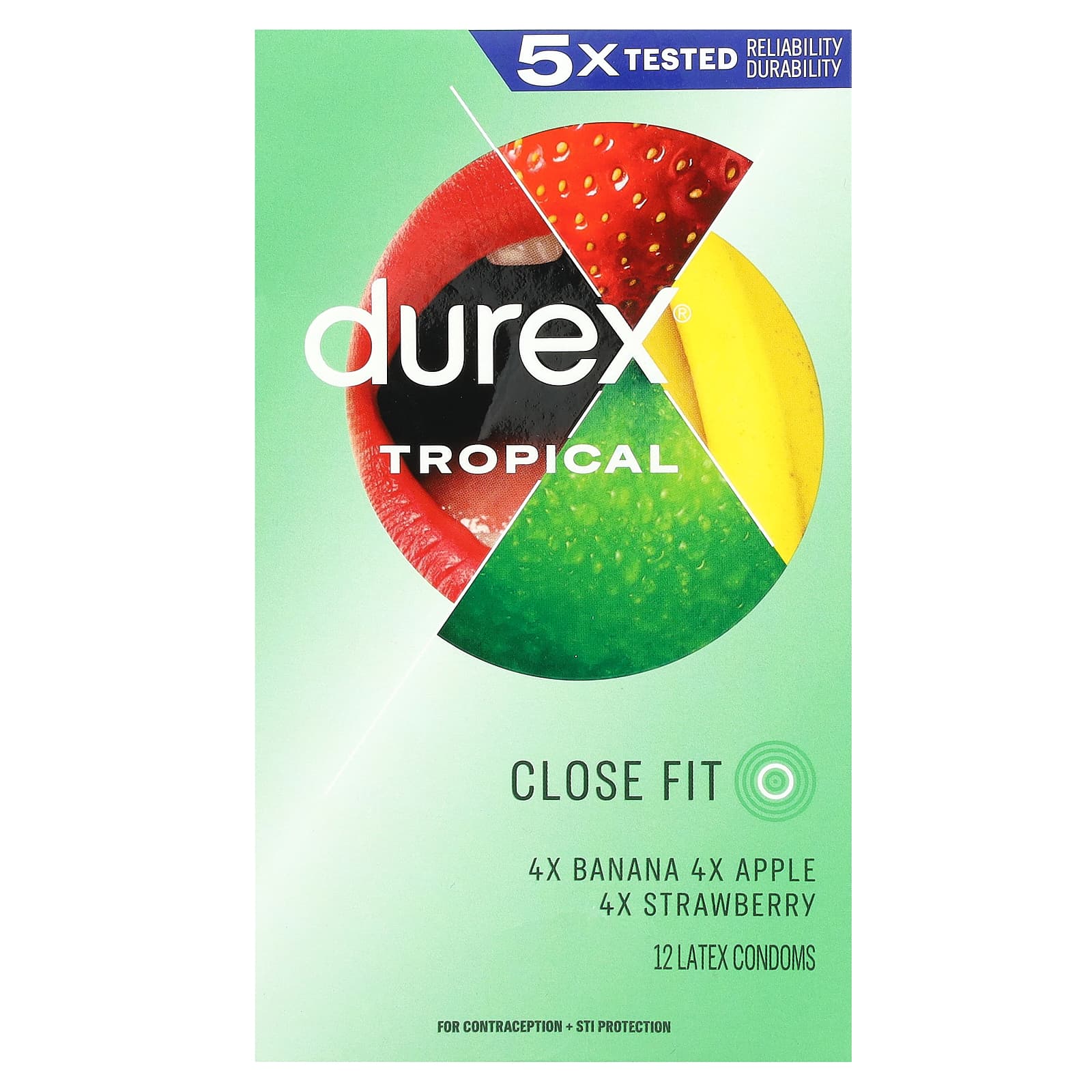 Durex, Tropical, плотное прилегание, 12 шт.