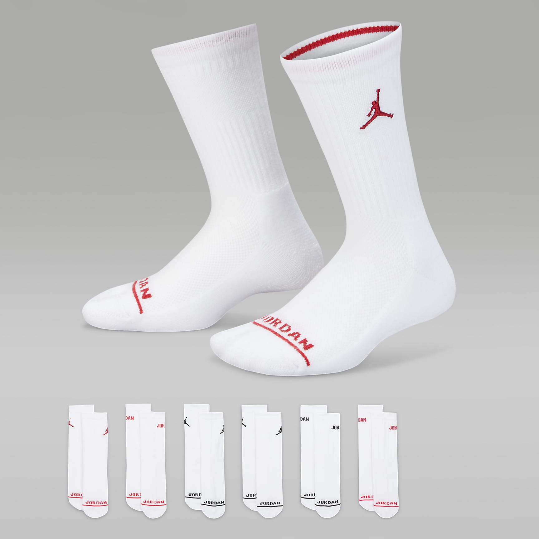 Jordan Big Kids' Legend Crew Socks (6 Pairs)