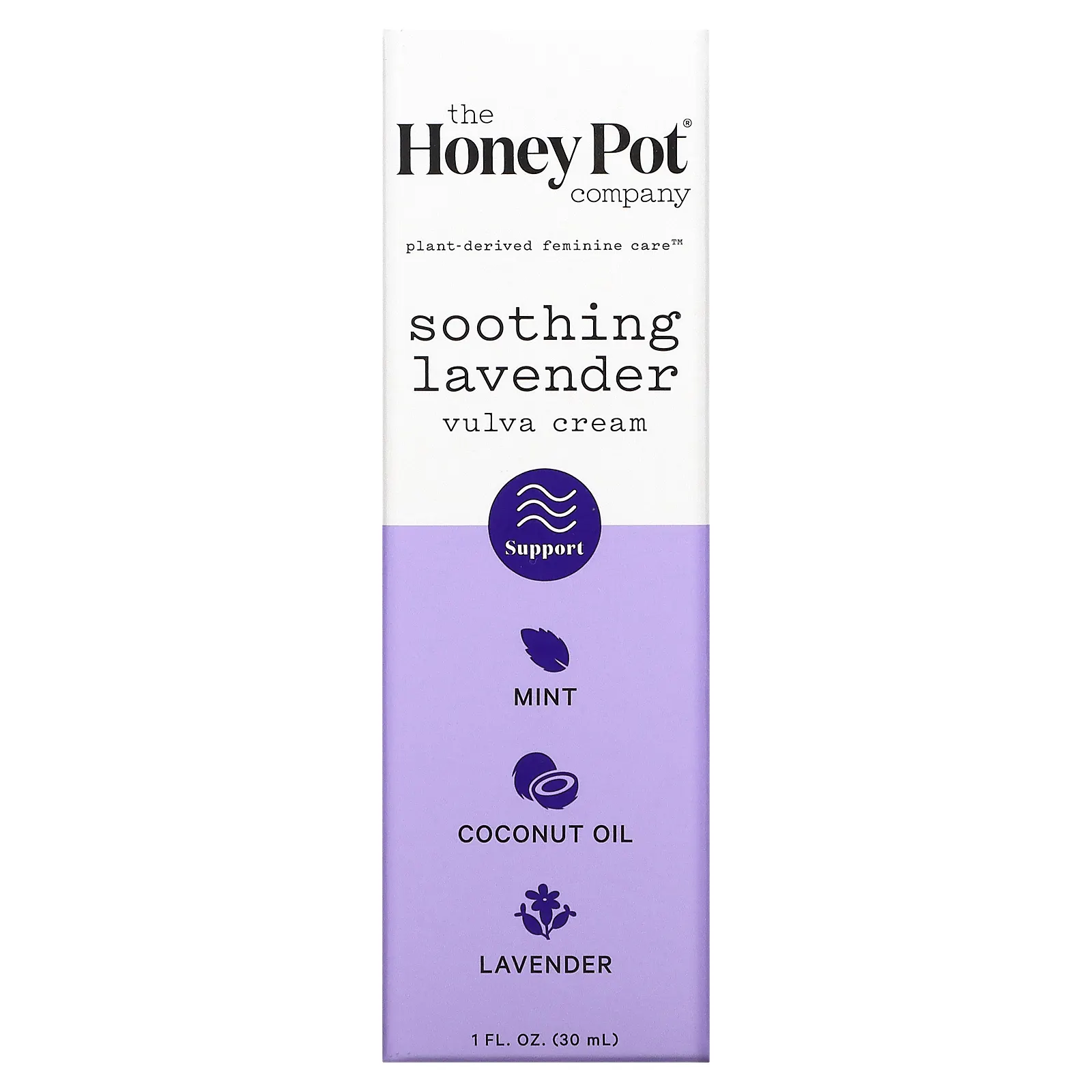 The Honey Pot Company, Крем для вульвы, успокаивающий с лавандой, 30 мл (1 жидк. Унция)