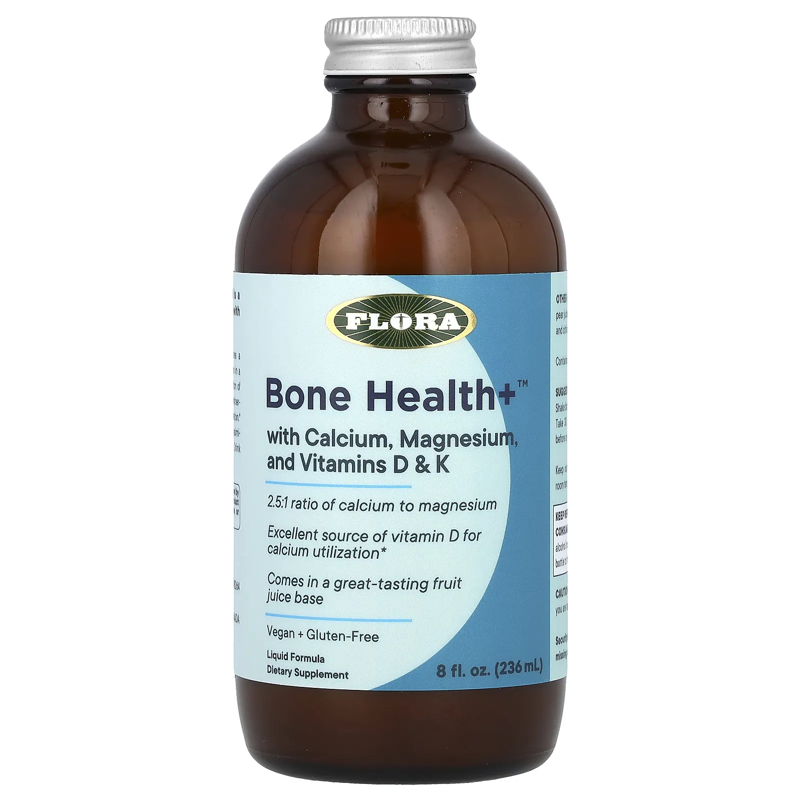 Flora, Bone Health + с кальцием, магнием и витаминами D и K, жидкий, 236 мл (8 жидк. Унций)