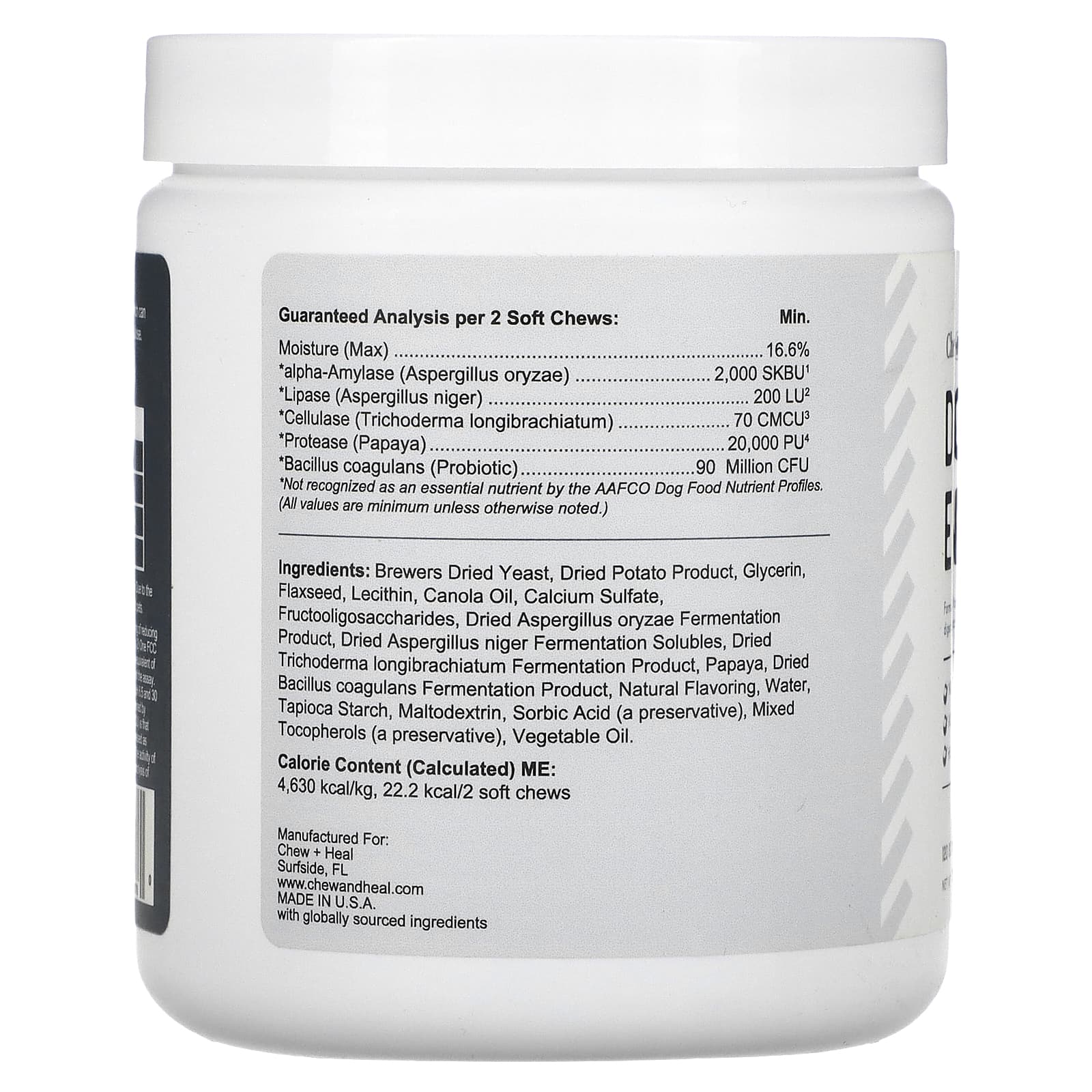 Chew + Heal, Пищеварительные ферменты, для собак, 120 жевательных таблеток, 288 г (10 унций)