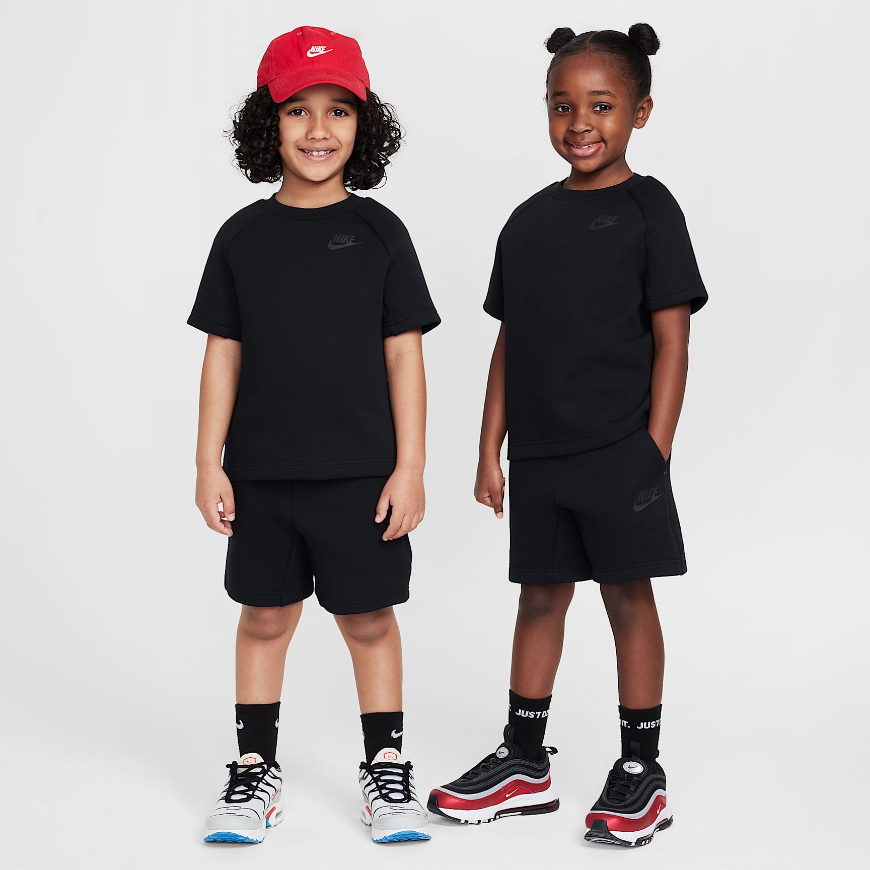 Nike Little Kids' Tech Fleece Tee and Shorts Set