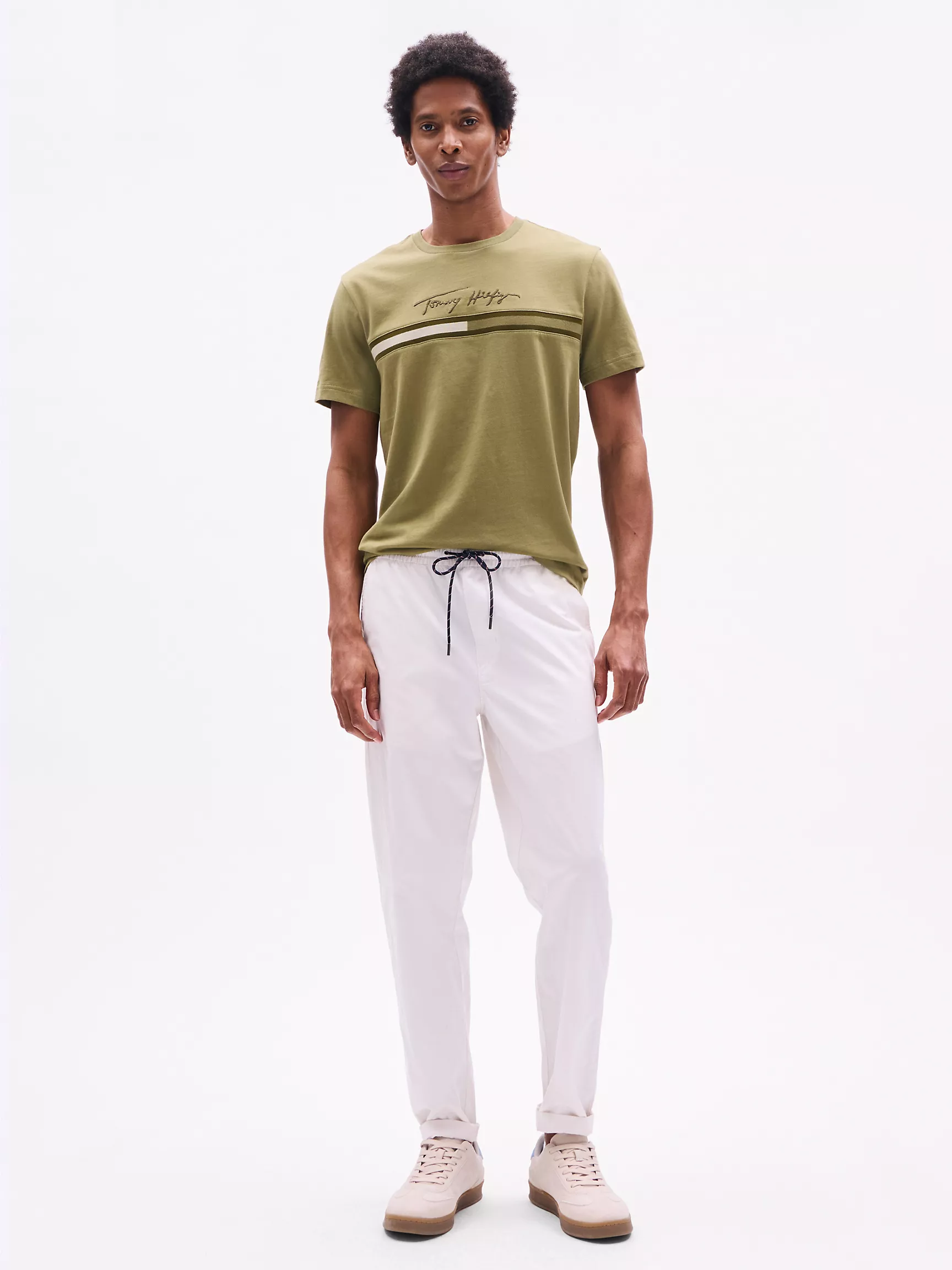 Мужская футболка Tommy Hilfiger, Футболка с тональным фирменным флаговым логотипом