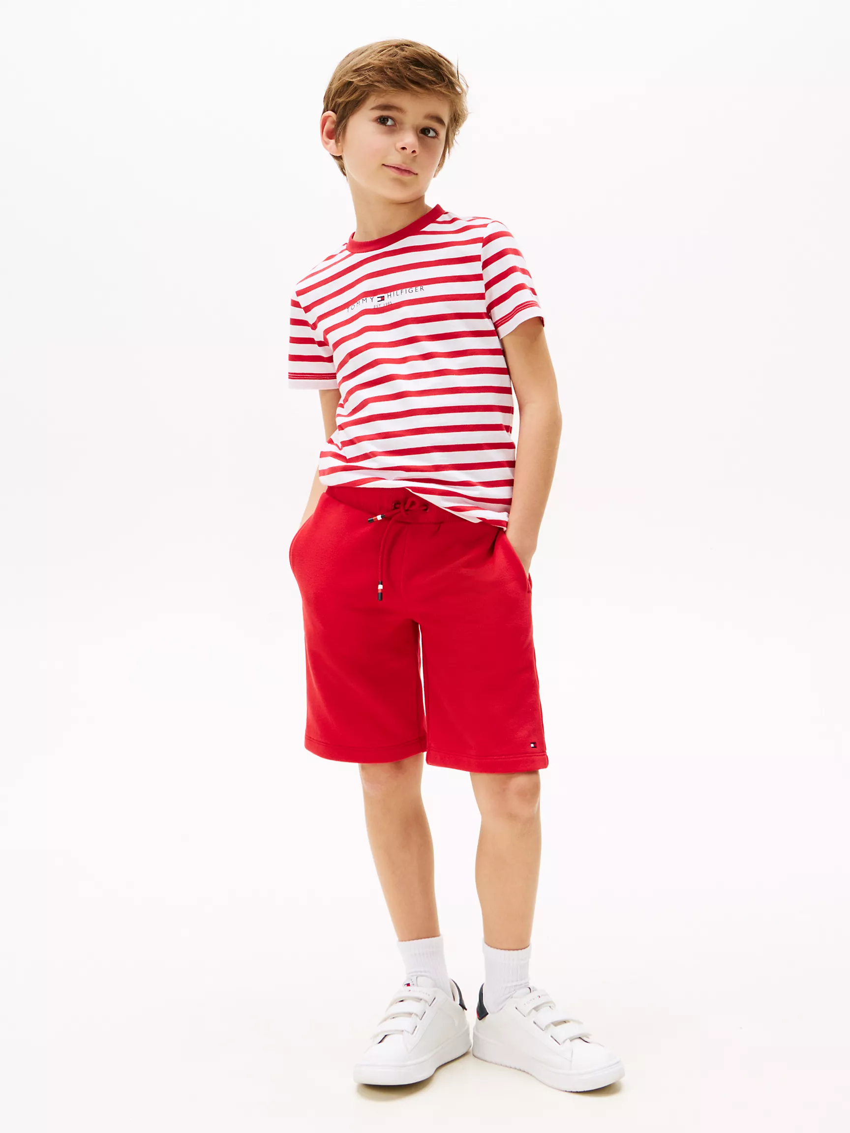 Комплект из топа и шорт для мальчика Tommy Hilfiger, Детский комплект: футболка с логотипом Tommy и шорты