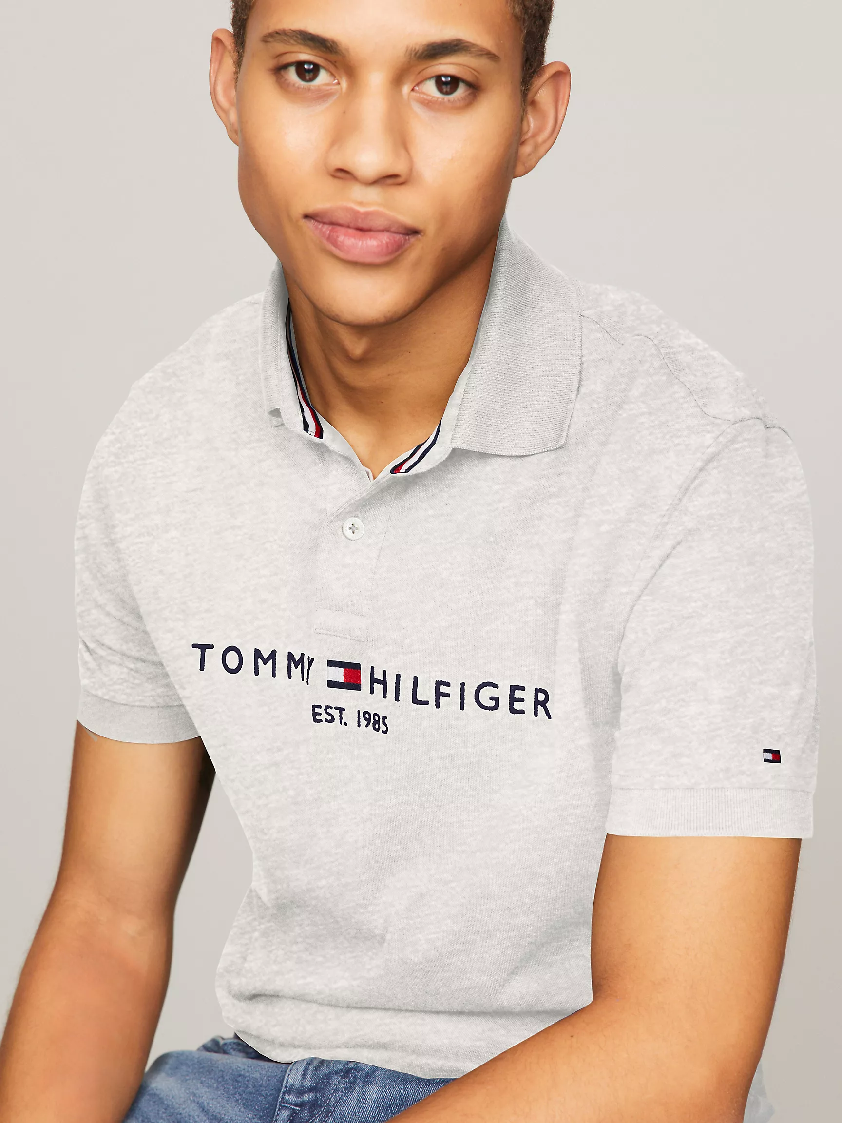 Мужское поло Tommy Hilfiger, Поло с вышитым графическим логотипом Tommy