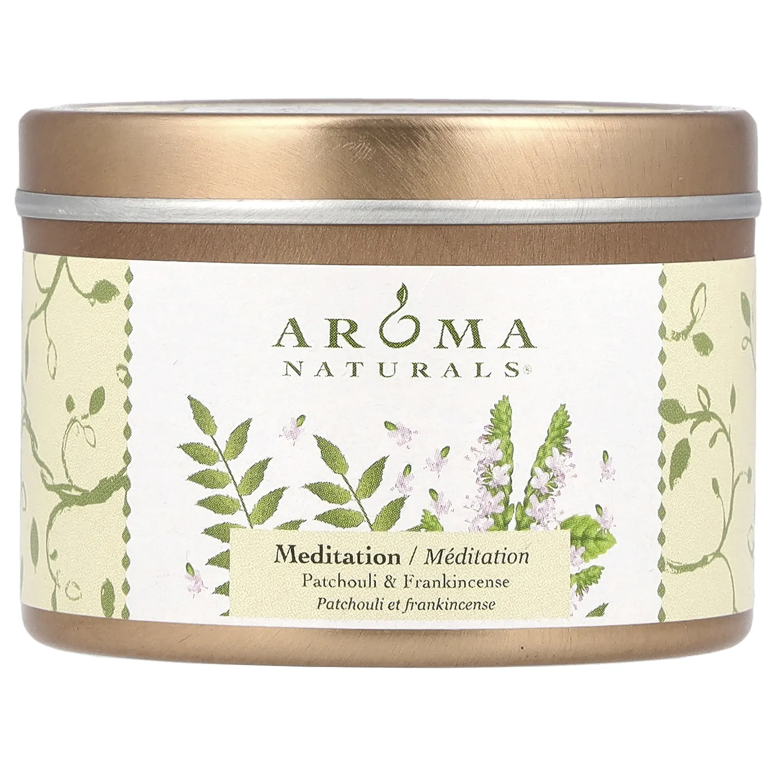 Aroma Naturals, Soy VegePure, свеча Meditation, удобна для путешествий, пачули и ладан, 79,38 г (2,8 унции)