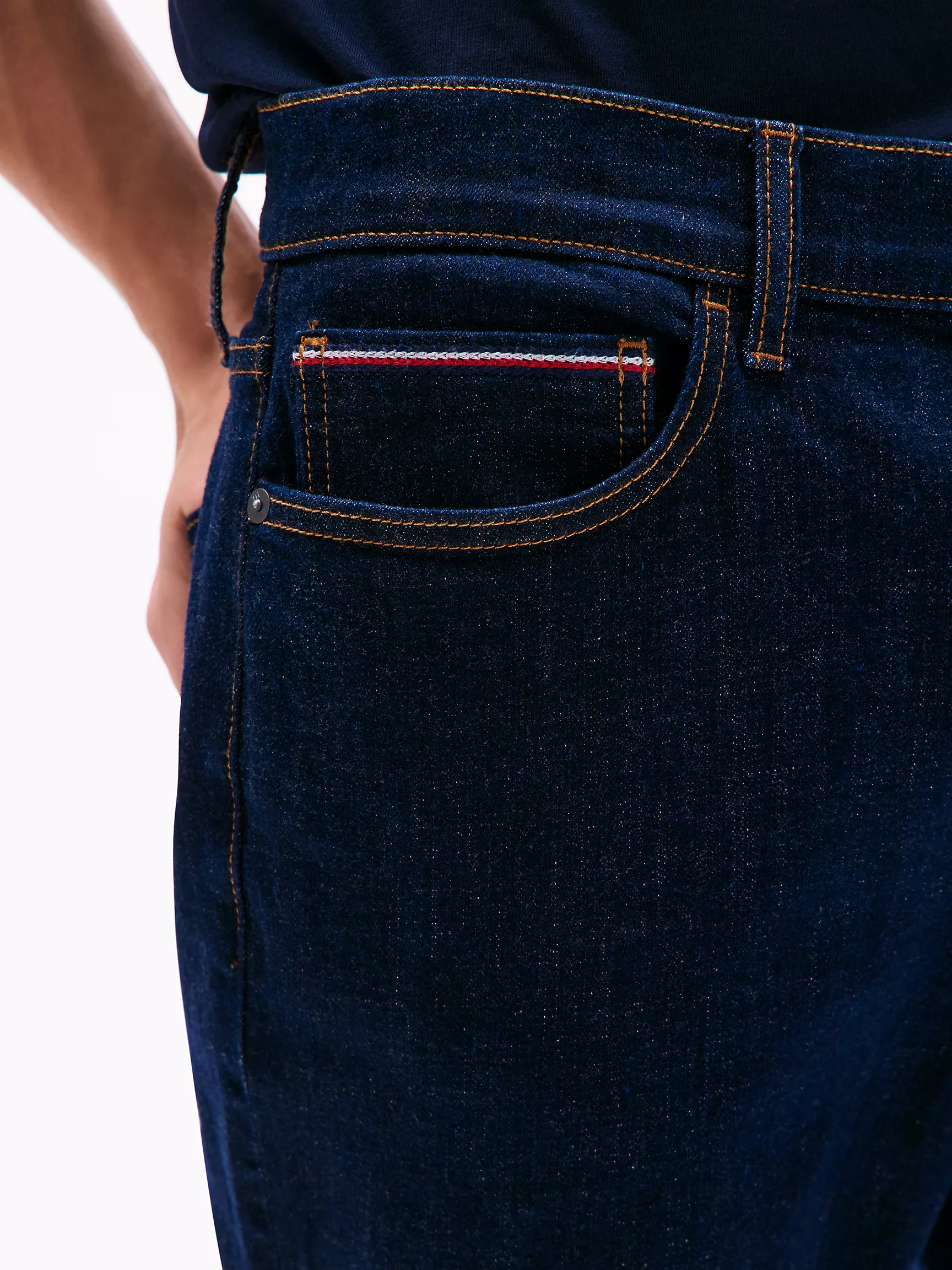 Мужские джинсы Tommy Hilfiger, Джинсы прямого кроя цвета индиго