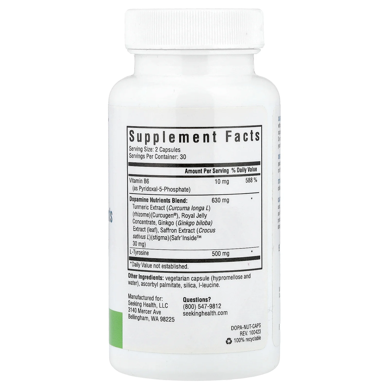 Seeking Health, Dopamine Nutrients, 60 вегетарианских капсул