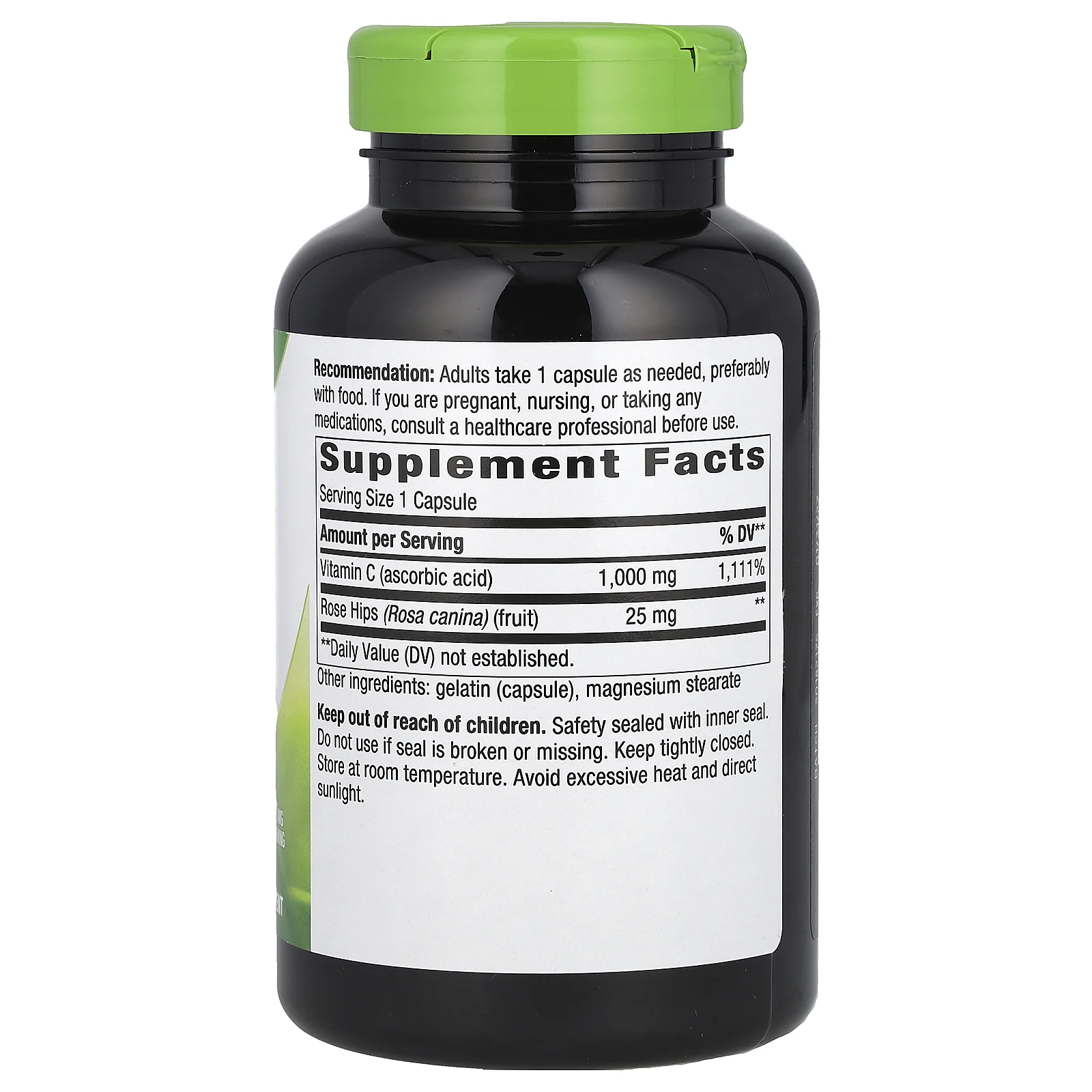 Nature's Way, витамин С с плодами шиповника, повышенная сила действия, 1000 мг, 250 капсул