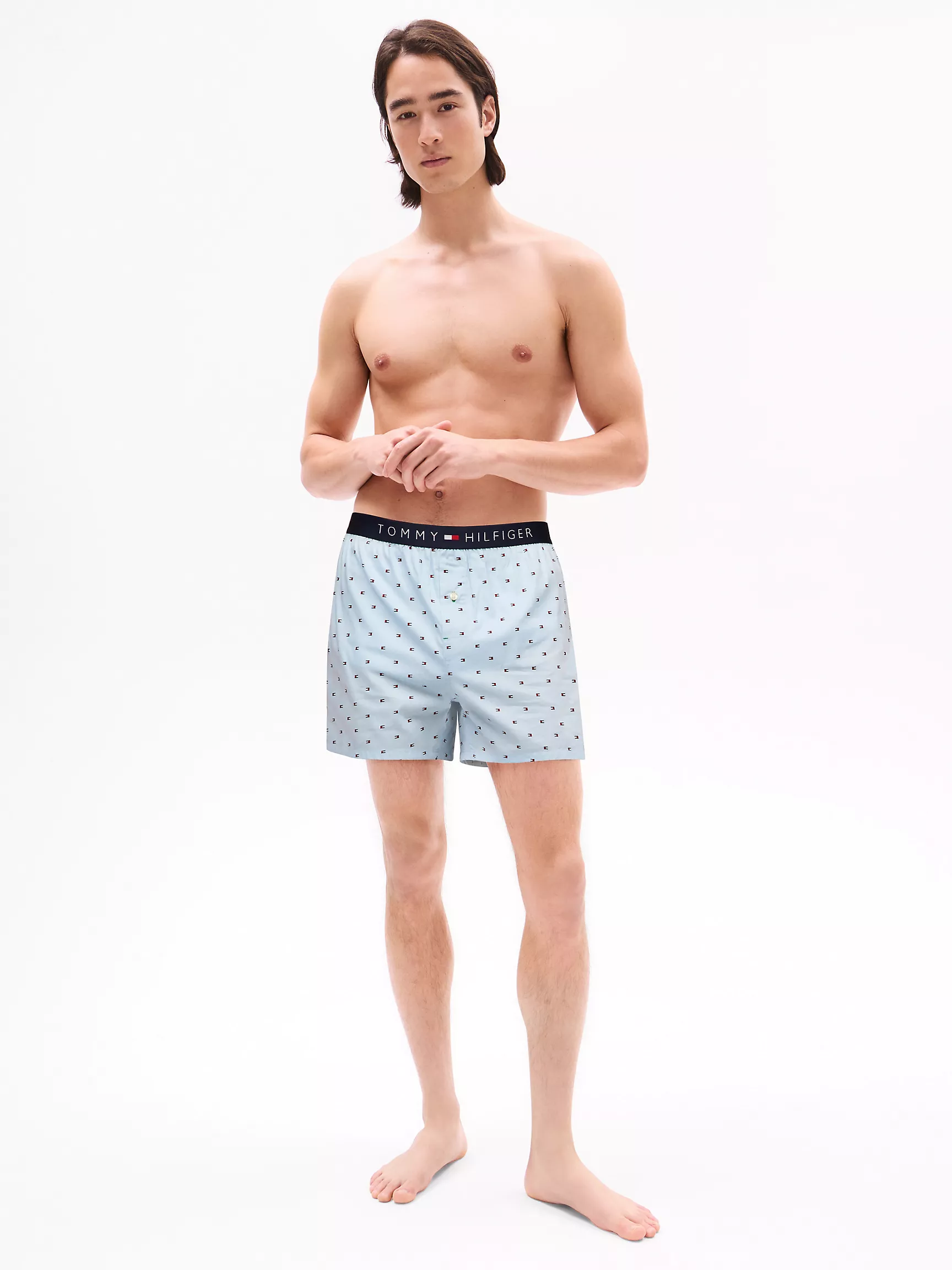 Мужское нижнее белье Tommy Hilfiger, Приталенные тканевые боксеры