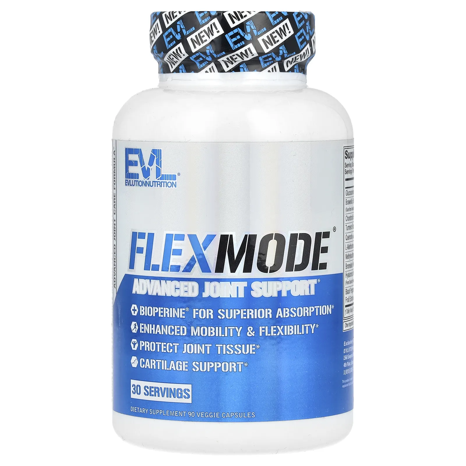 EVLution Nutrition, FlexMode, улучшенная поддержка суставов, 90 капсул