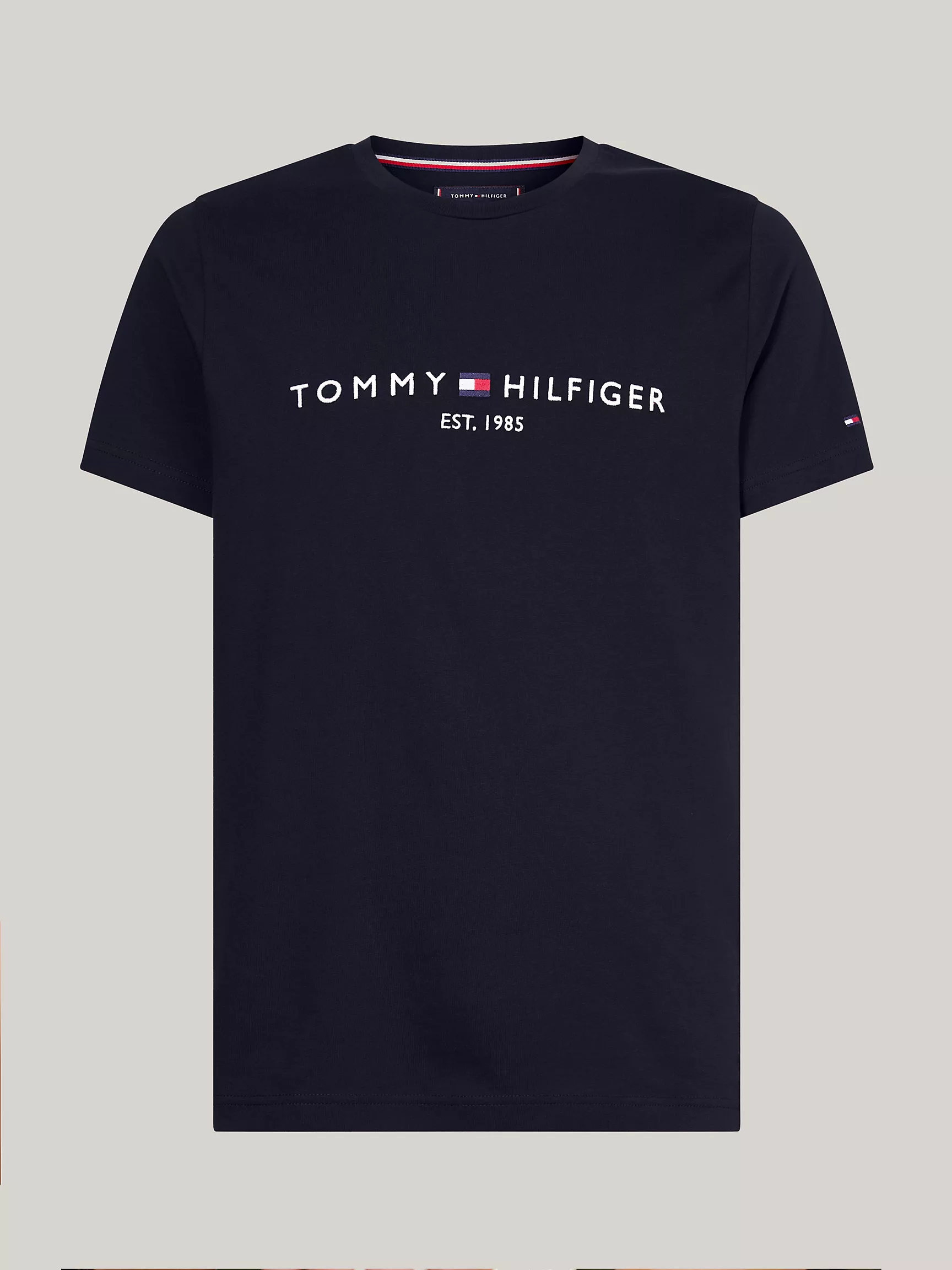Мужская футболка Tommy Hilfiger, Приталенная футболка с вышитым логотипом Tommy