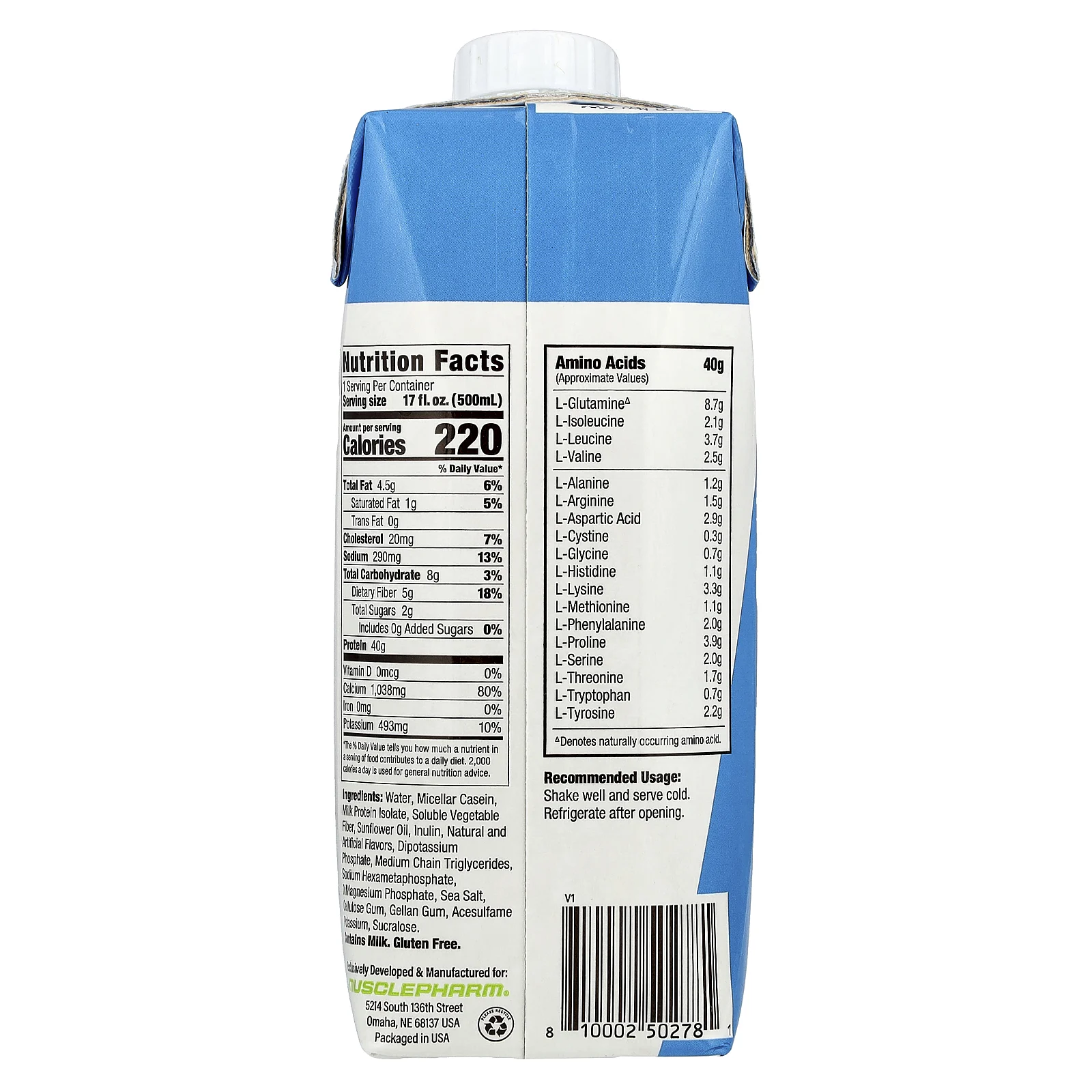 MusclePharm, Протеиновый коктейль Combat Ready ™, ванильное мороженое, 500 мл (17 жидк. Унций)