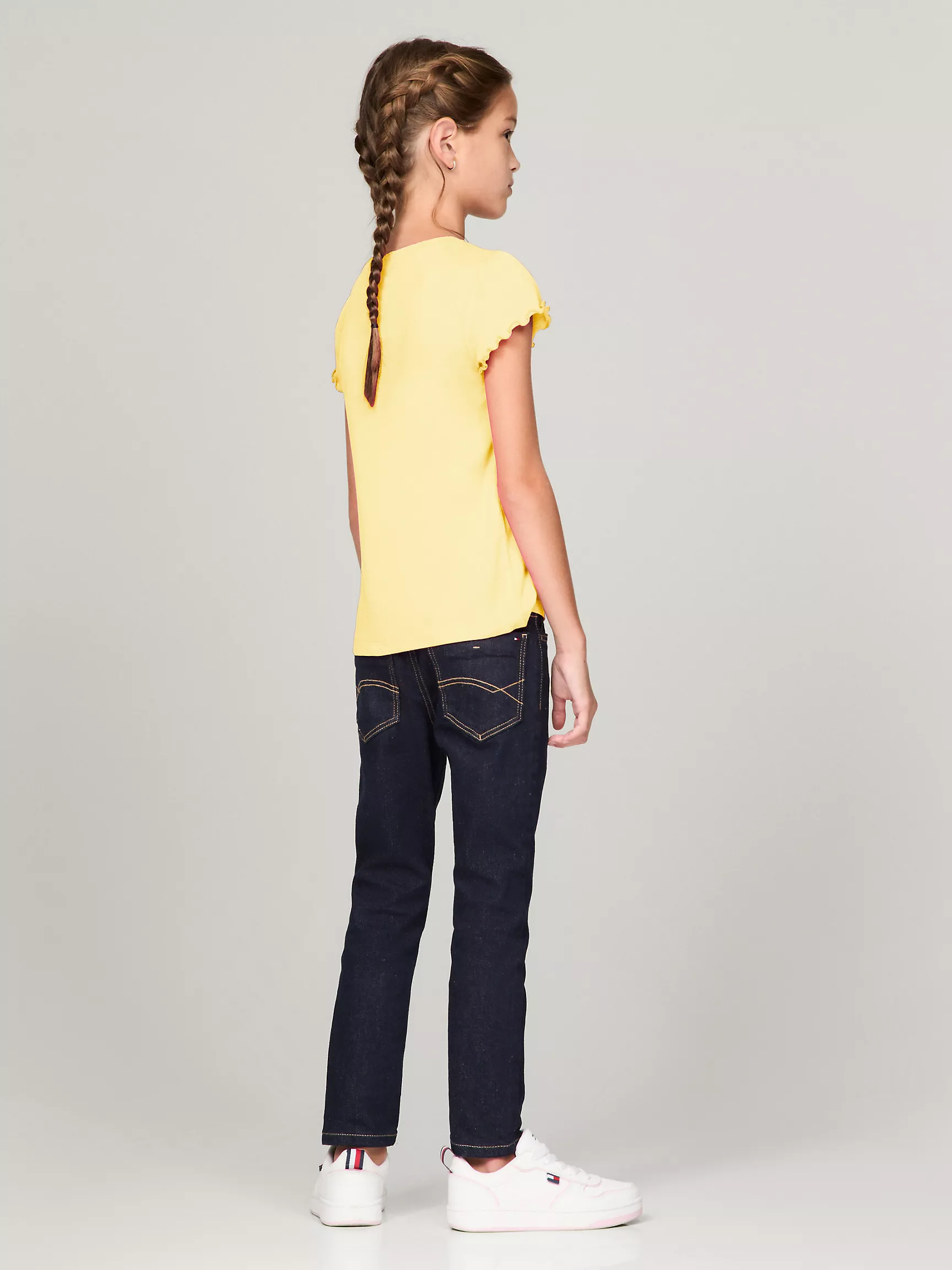 Топ для девочек Tommy Hilfiger, Детская футболка с рукавами-воланами