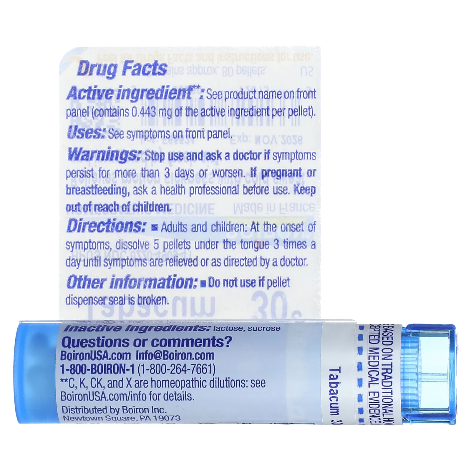 Boiron, Tabacum, 30C, прибл. 80 гранул