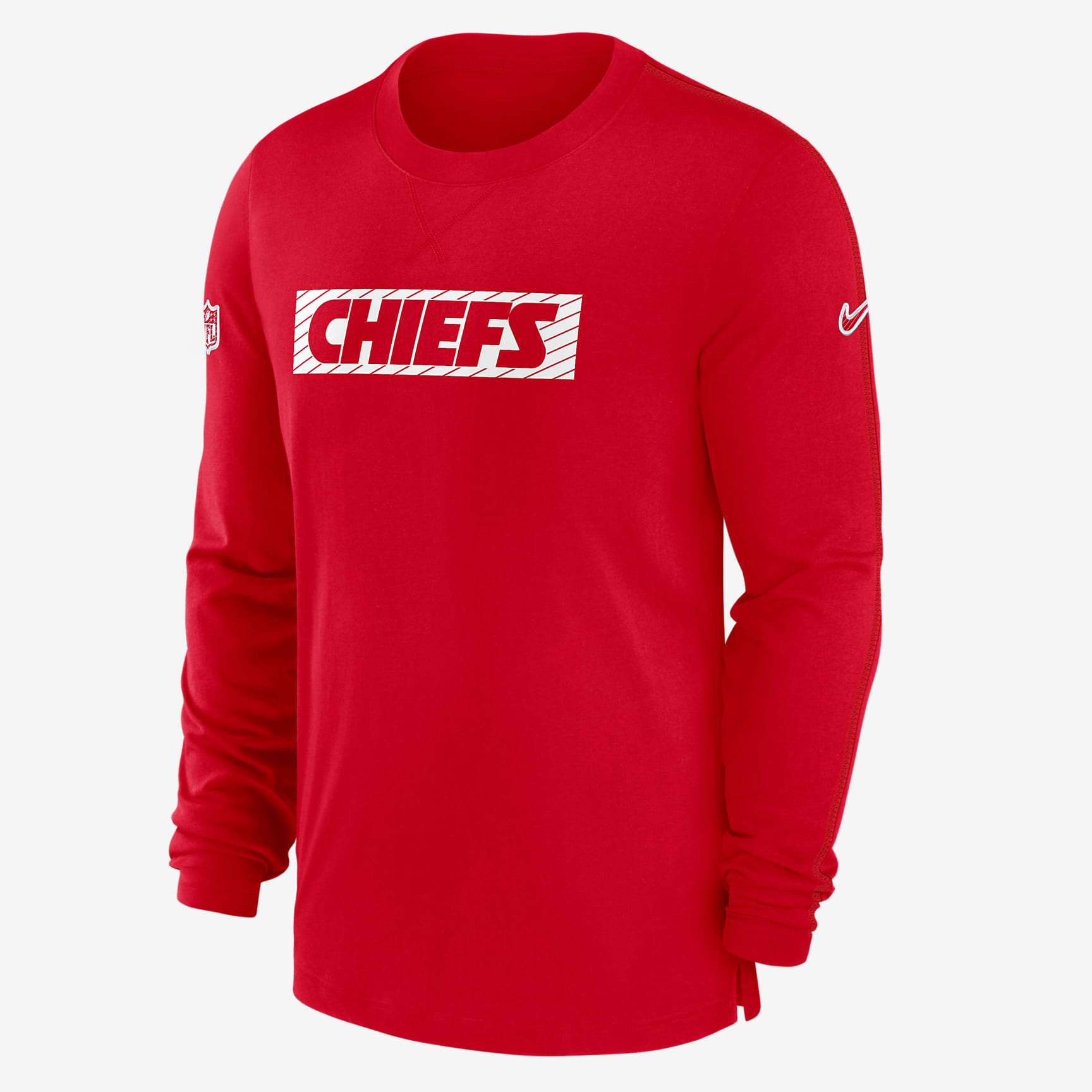 Kansas City Chiefs Sideline Player Team Issue Men’s Nike Dri-FIT Long-Sleeve Top