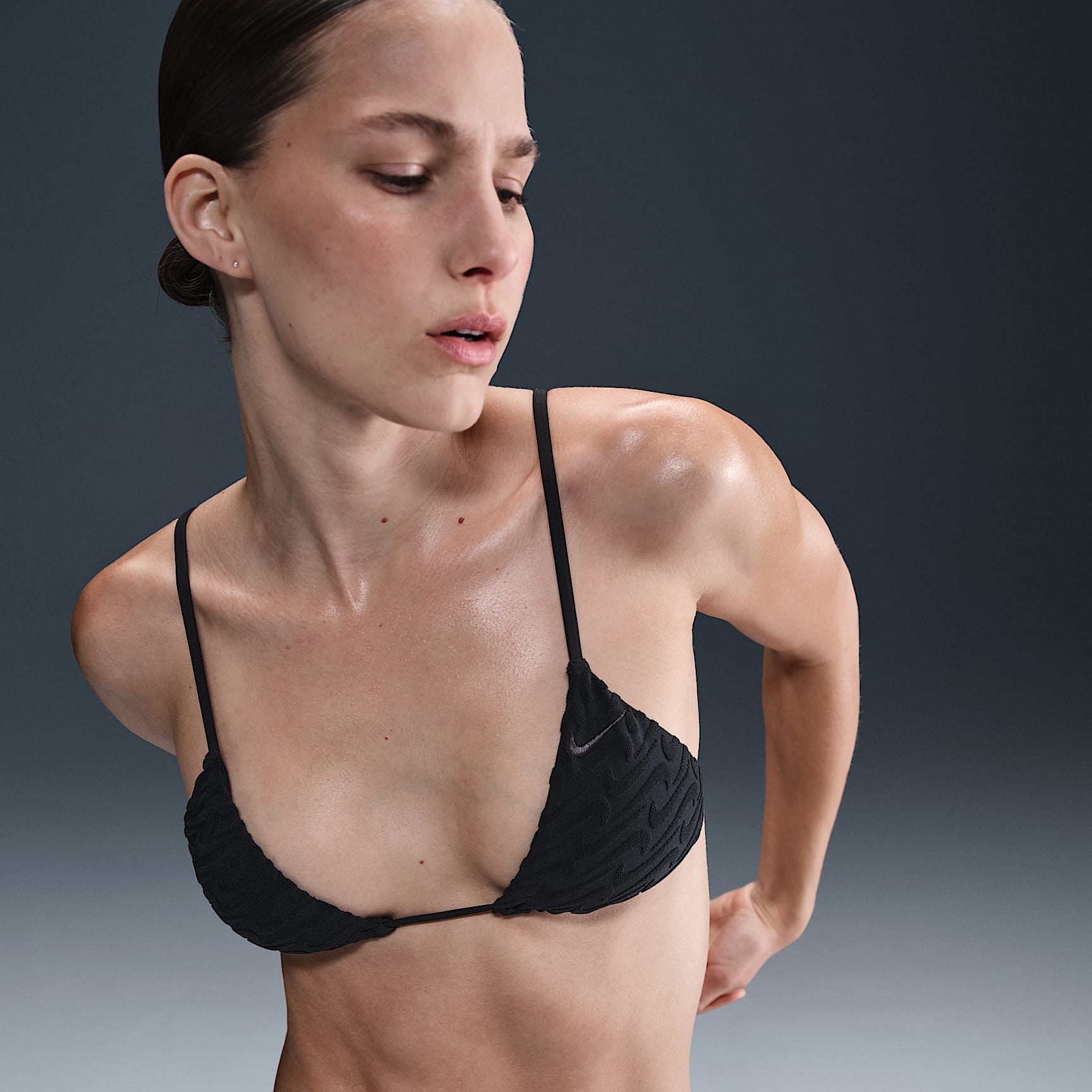 Nike Swim Swoosh Link Women's Terry Triangle Bikini Top