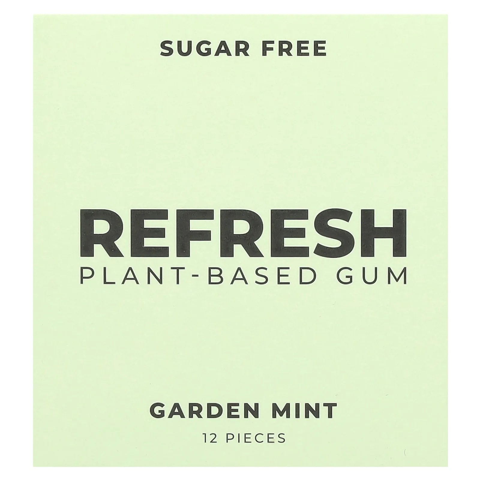 Refresh Gum, растительная жевательная резинка, садовая мята, 12 шт.