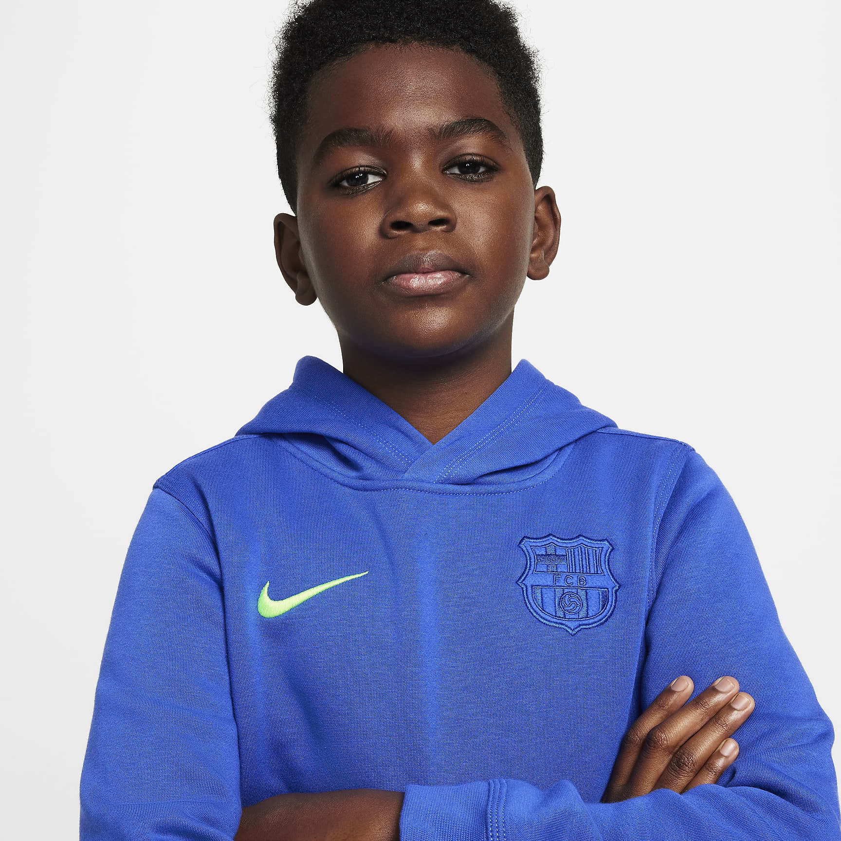 FC Barcelona Club Third Big Kids' (Boys') Nike Soccer Pullover Hoodie