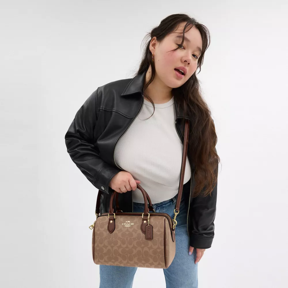 Сумка COACH Rowan Satchel Bag In Signature Canvas