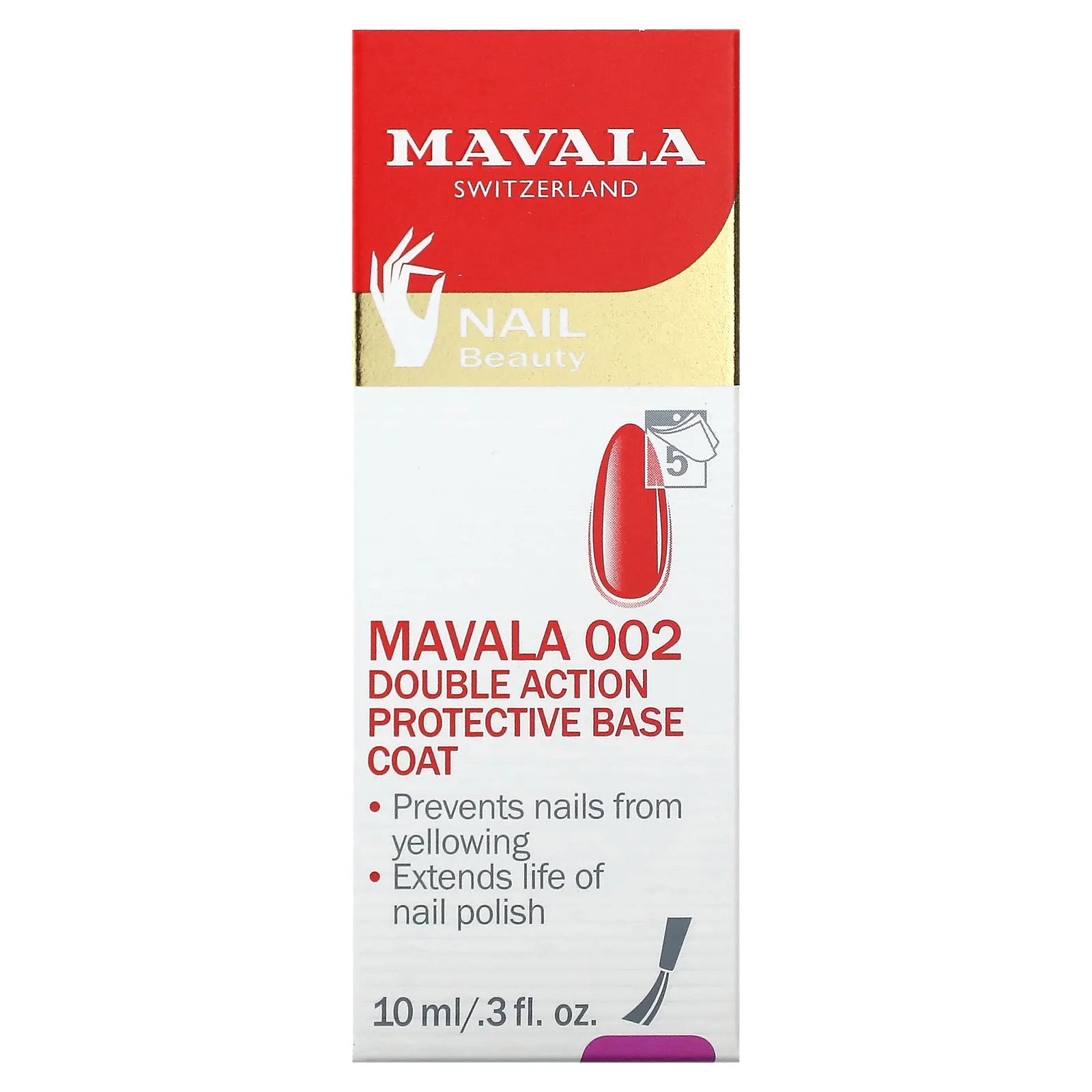 Nail Beauty, Mavala 002 Double Action Protective Base Coat, 3 fl oz (10 ml)