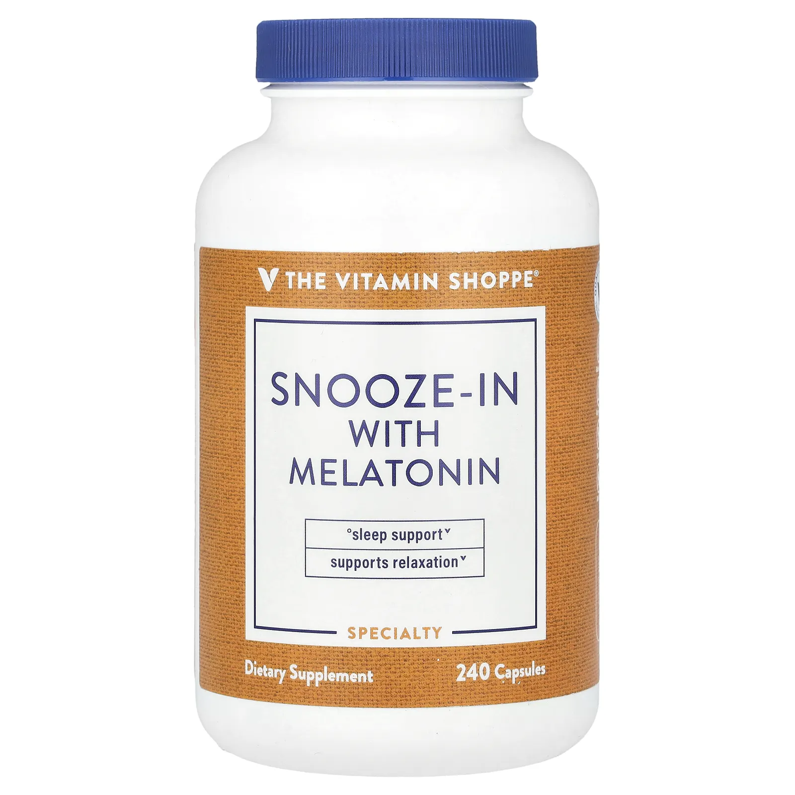 The Vitamin Shoppe, Snooze-In с мелатонином, 240 капсул