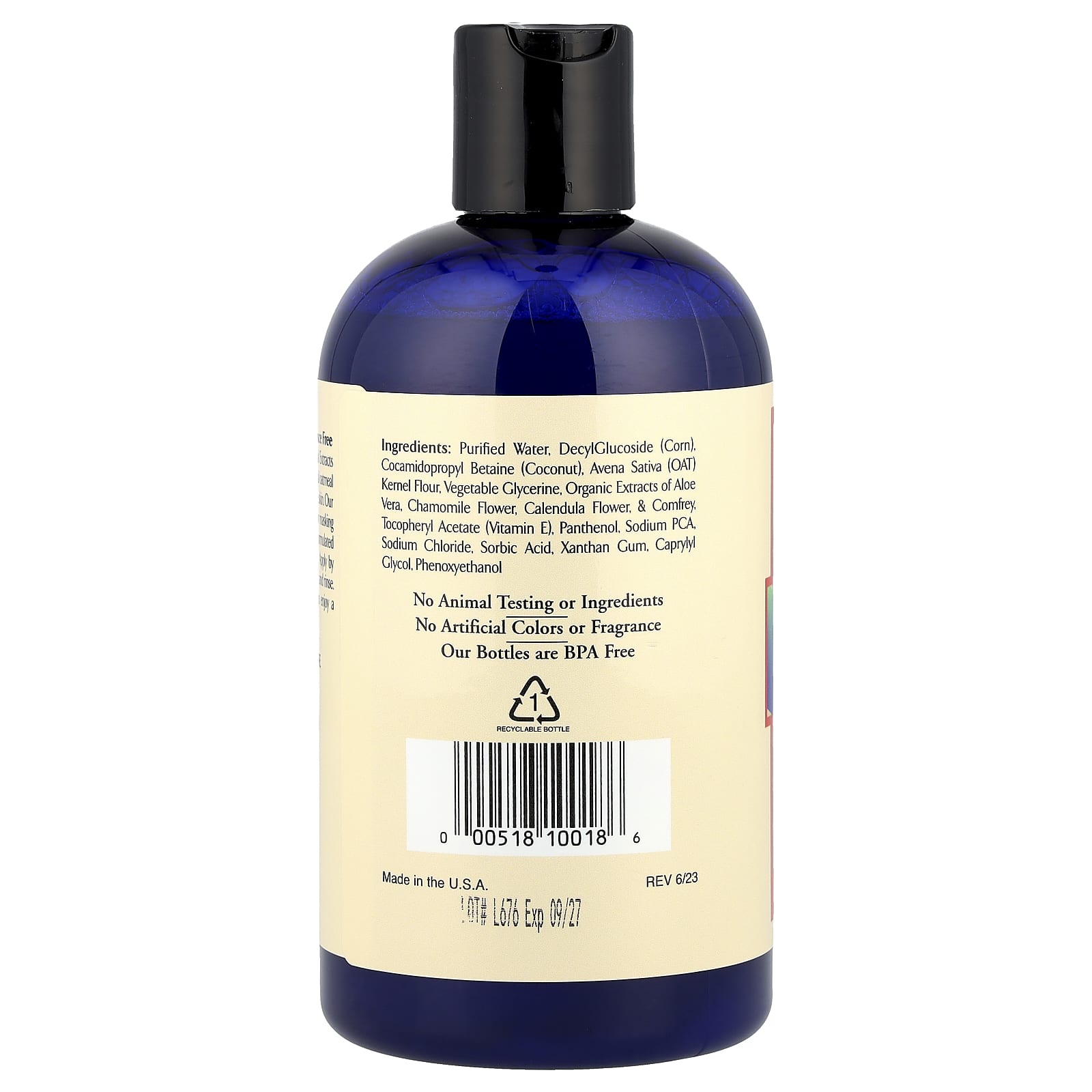 Rainbow Research, Коллоидная овсянка, гель для душа и душа, без запаха, 360 мл (12 жидк. Унций)