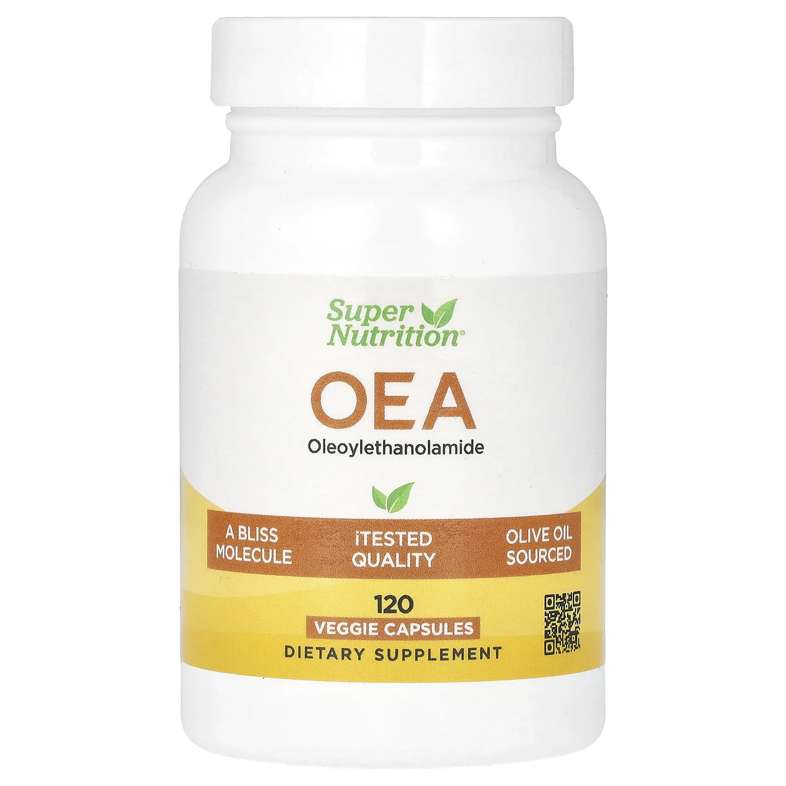 Super Nutrition, OЭA (олеоилэтаноламид), 125 мг, 120 растительных капсул