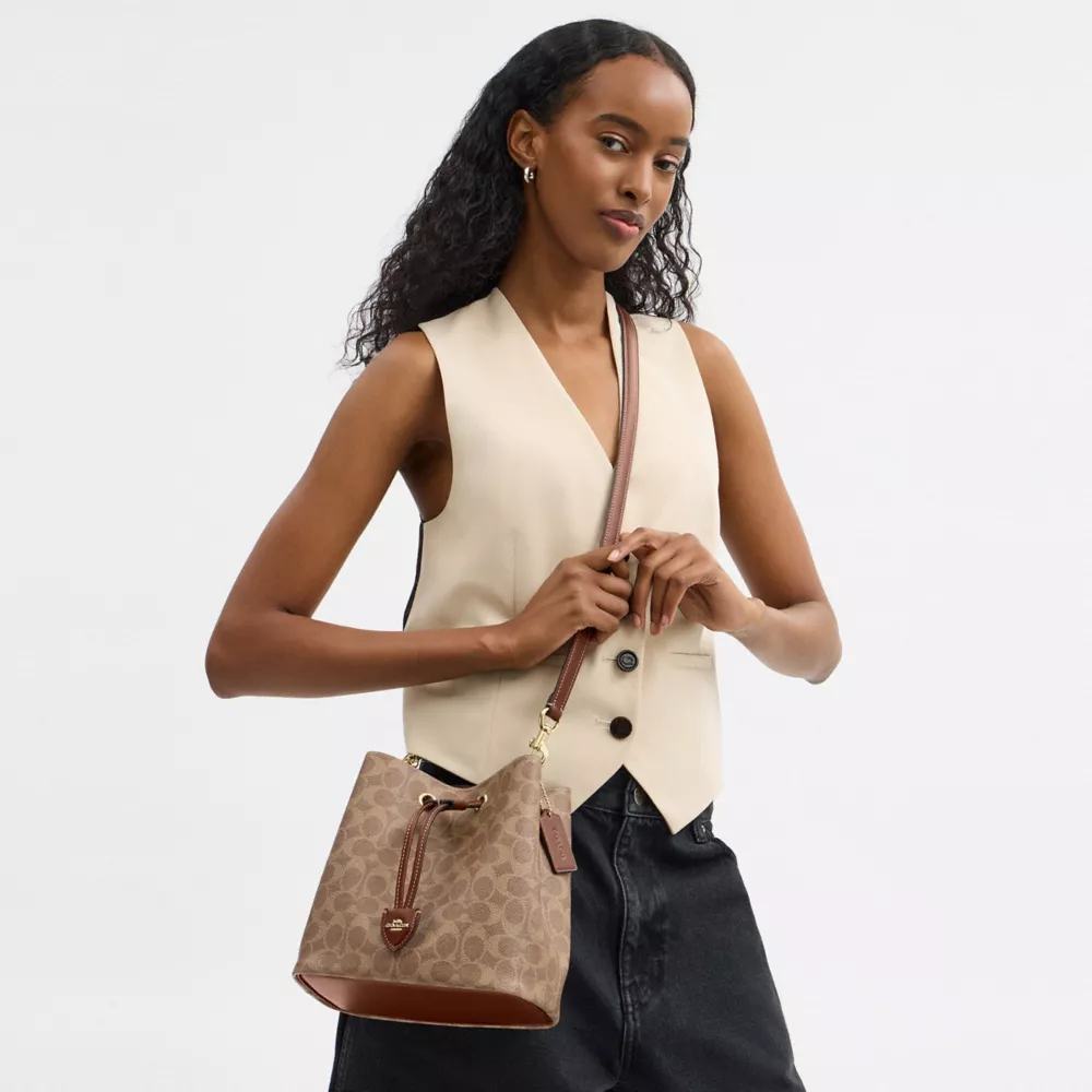 Сумка COACH Rowan Bucket Bag In Signature Canvas