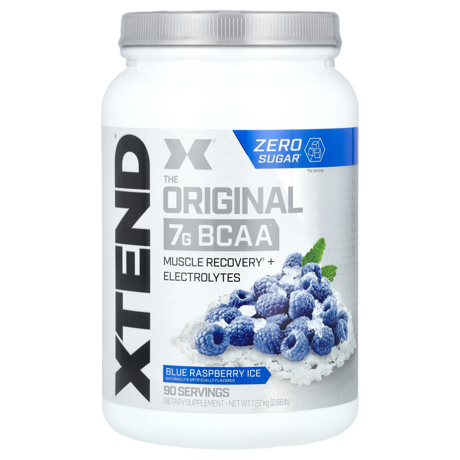Xtend, The Original, 7 г аминокислот с разветвленной цепью (BCAA), со вкусом голубой малины, 1,26 кг (2,78 фунта)