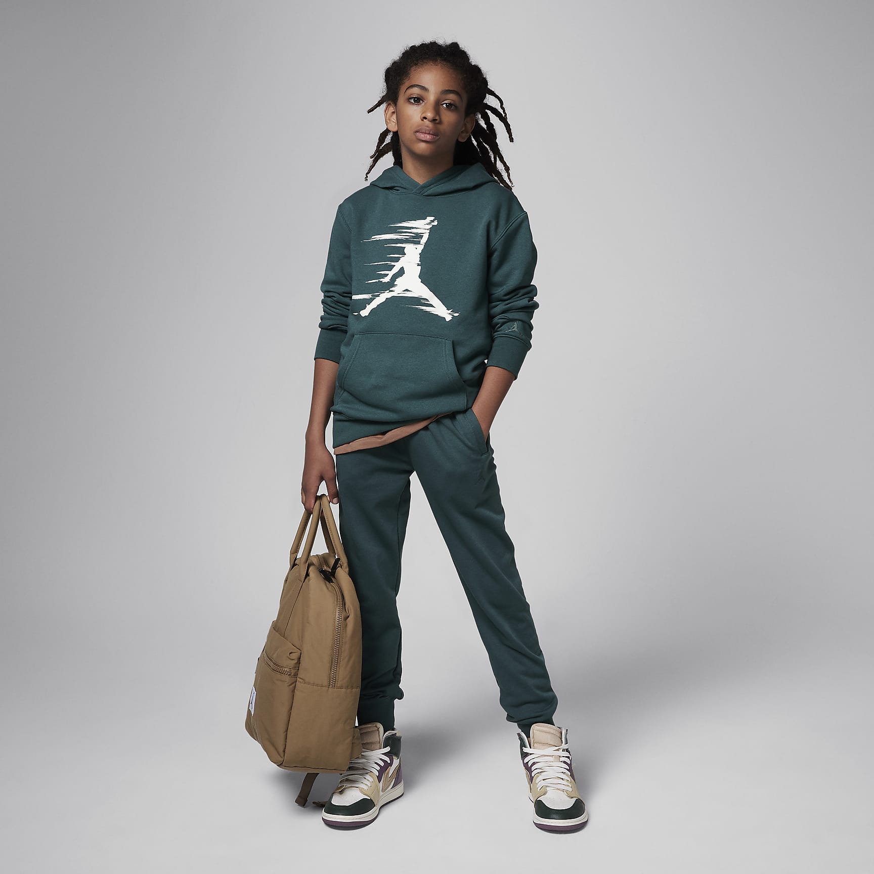 Jordan MJ Flight MVP Big Kids' Fleece Pullover Hoodie