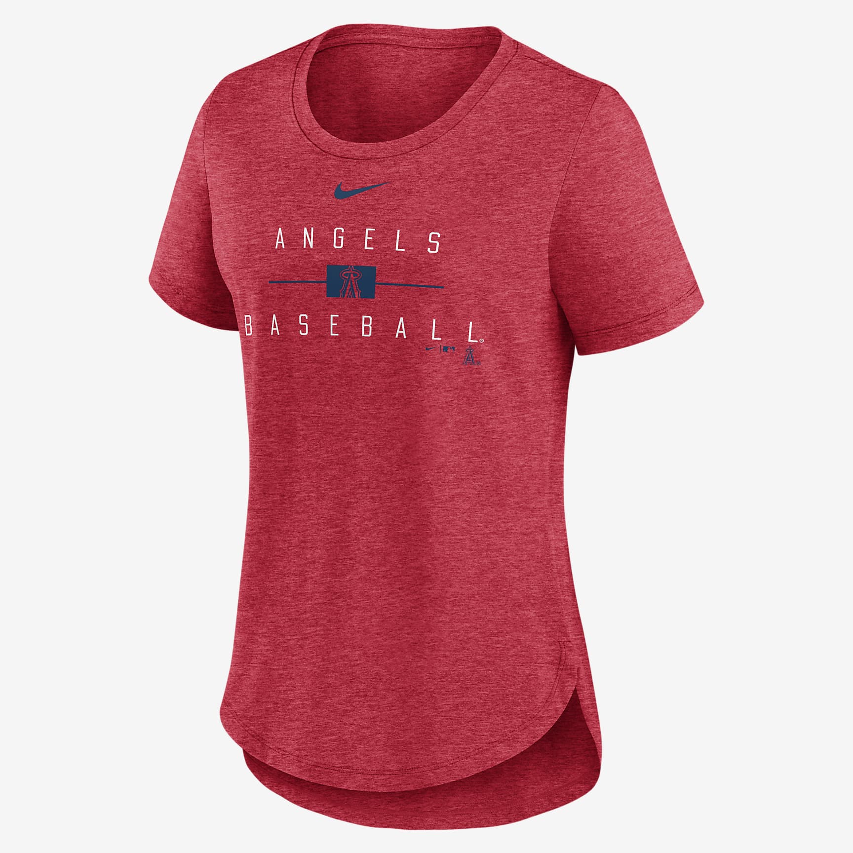 Los Angeles Angels Knockout Team Stack Women's Nike MLB T-Shirt