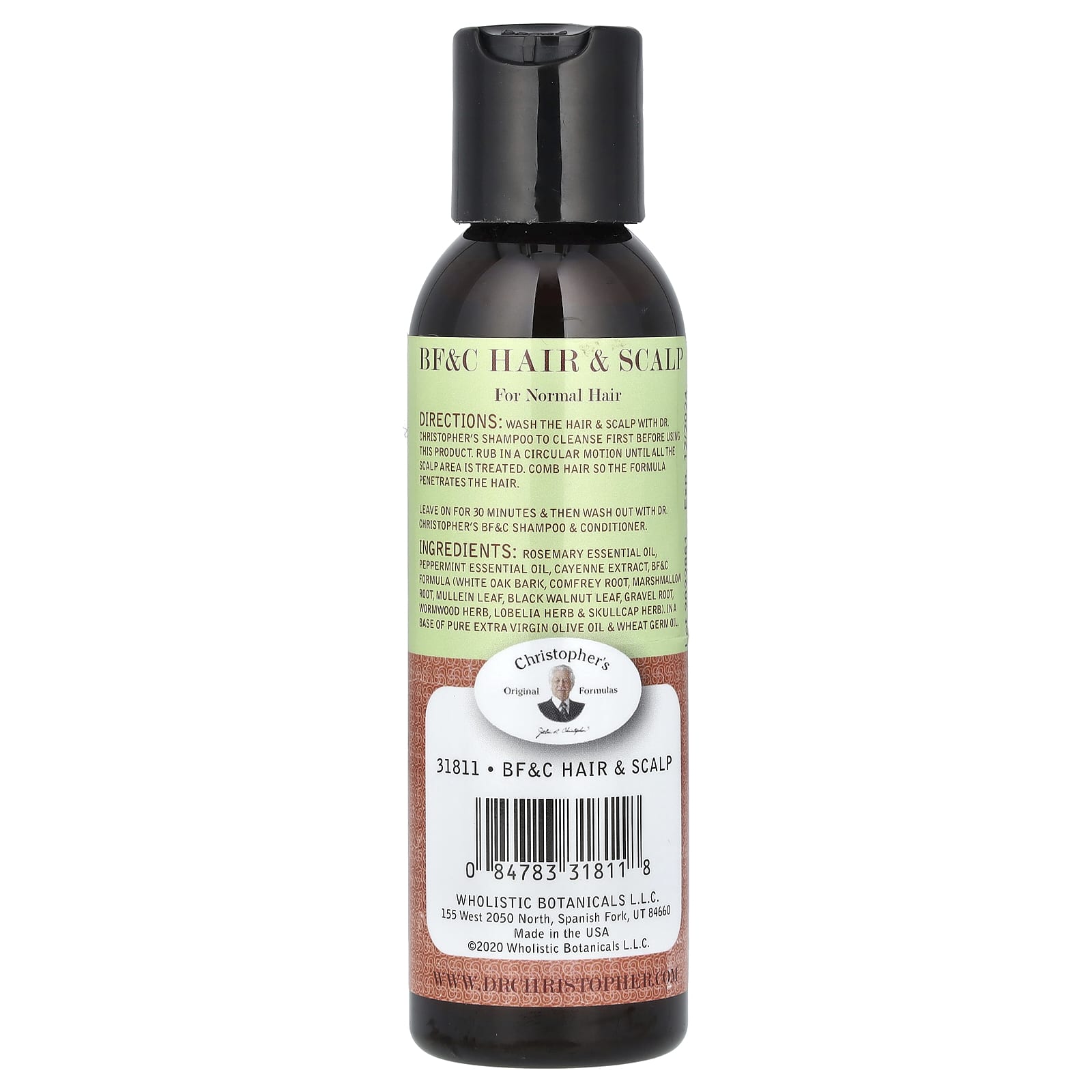 Christopher's Original Formulas, BF&C формула для массажа волос и кожи головы, для нормальных волос, 118 мл (4 жидк. Унции)