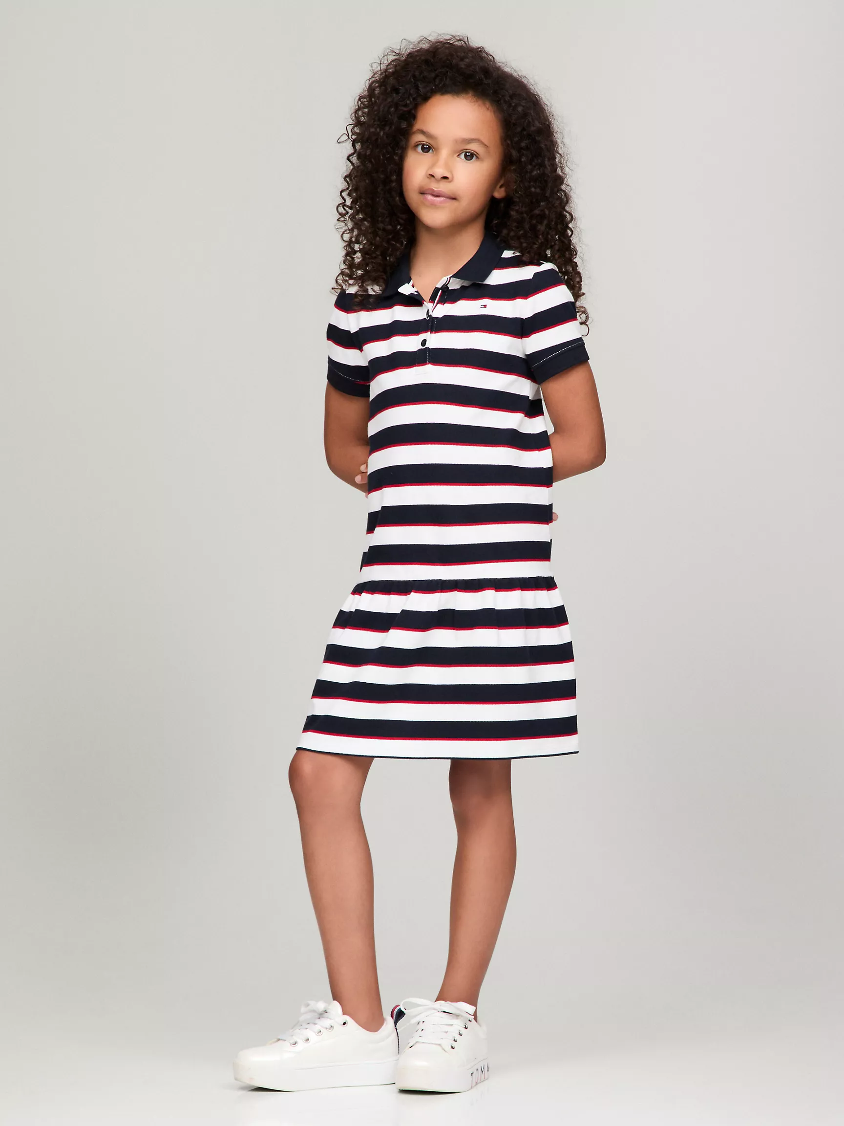 Платье для девочек Tommy Hilfiger, Детское полосатое поло-платье