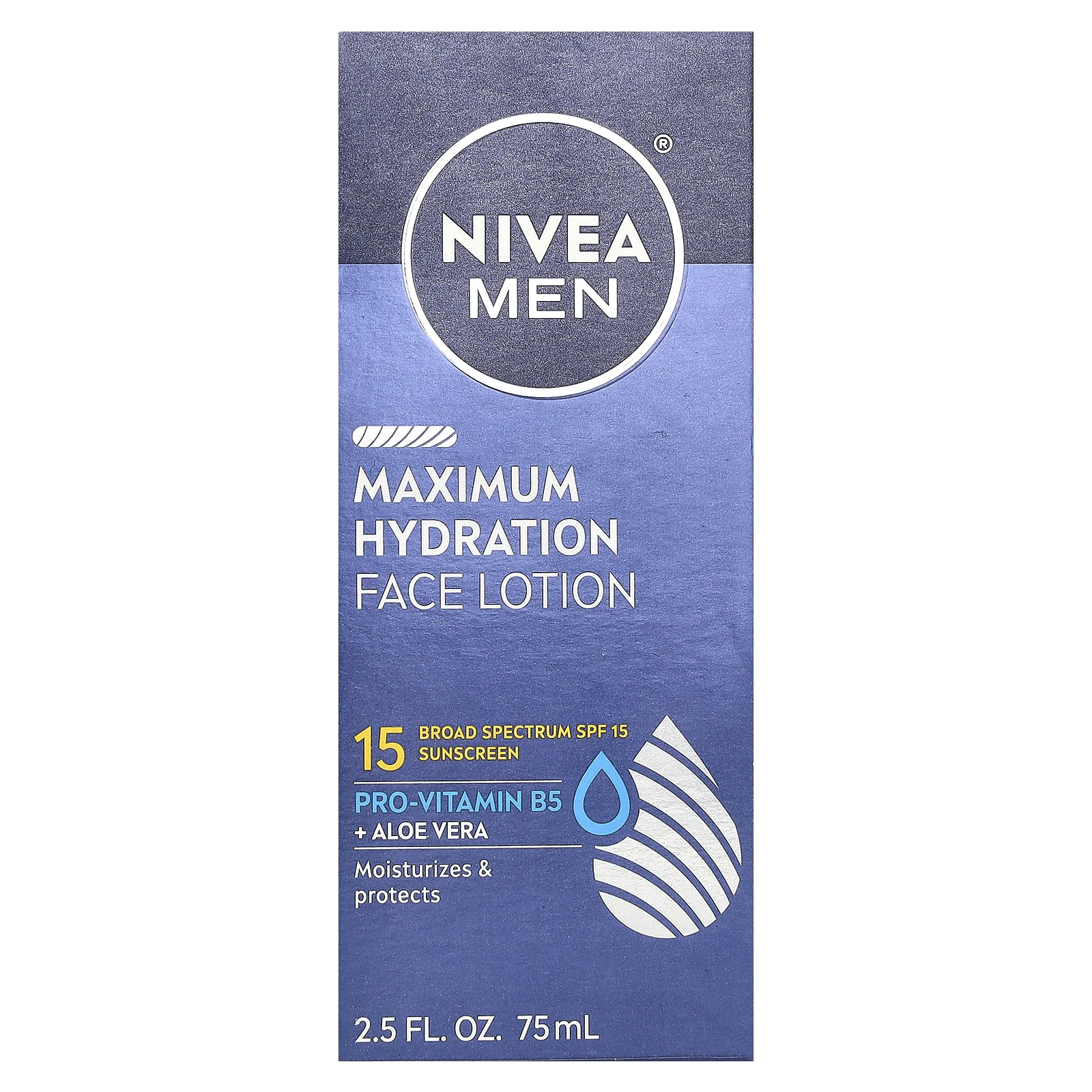 Nivea, Для мужчин, лосьон для максимального увлажнения лица, SPF 15, 75 мл (2,5 жидк. Унции)