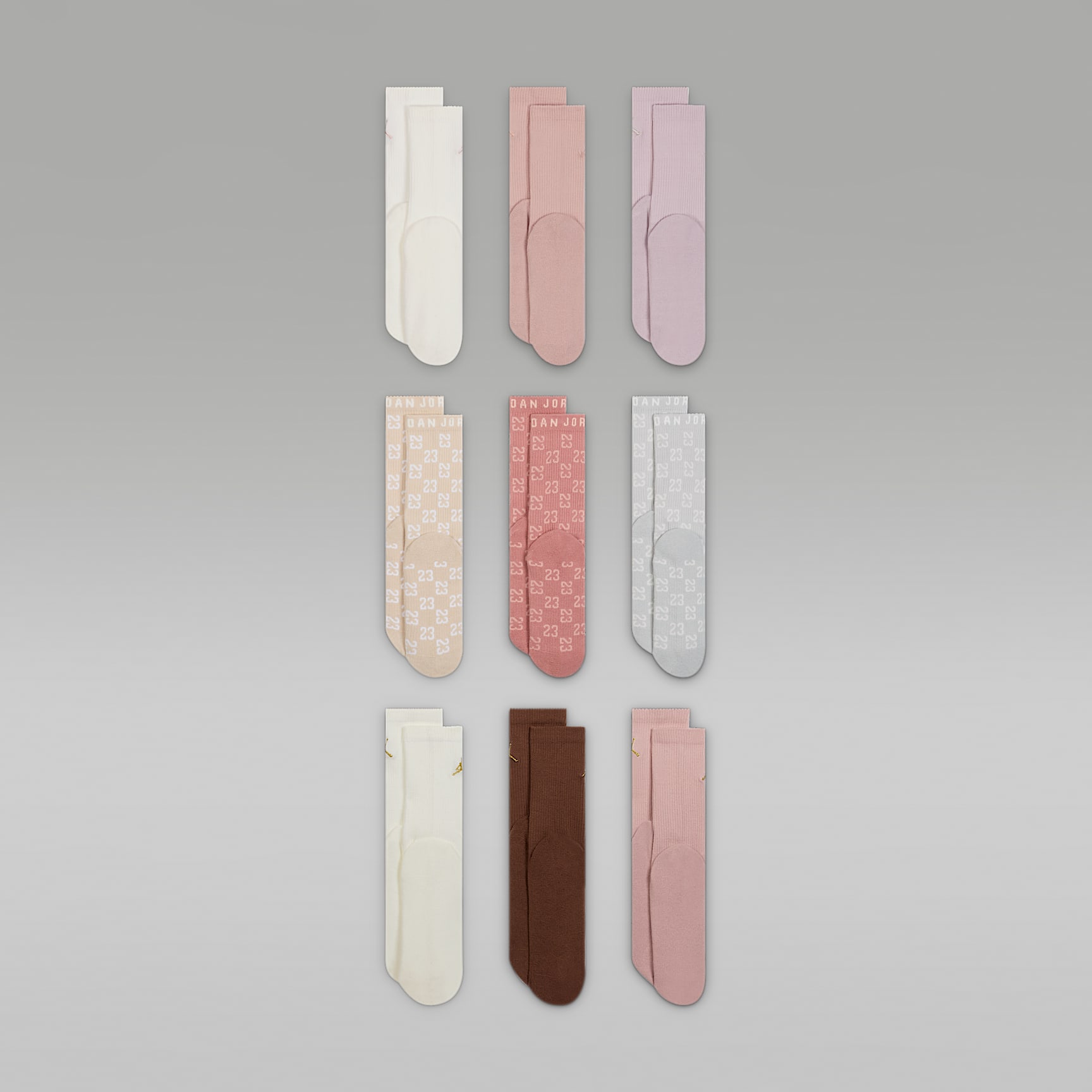 Jordan Big Kids' Holiday Crew Gift Box (9 Pairs)