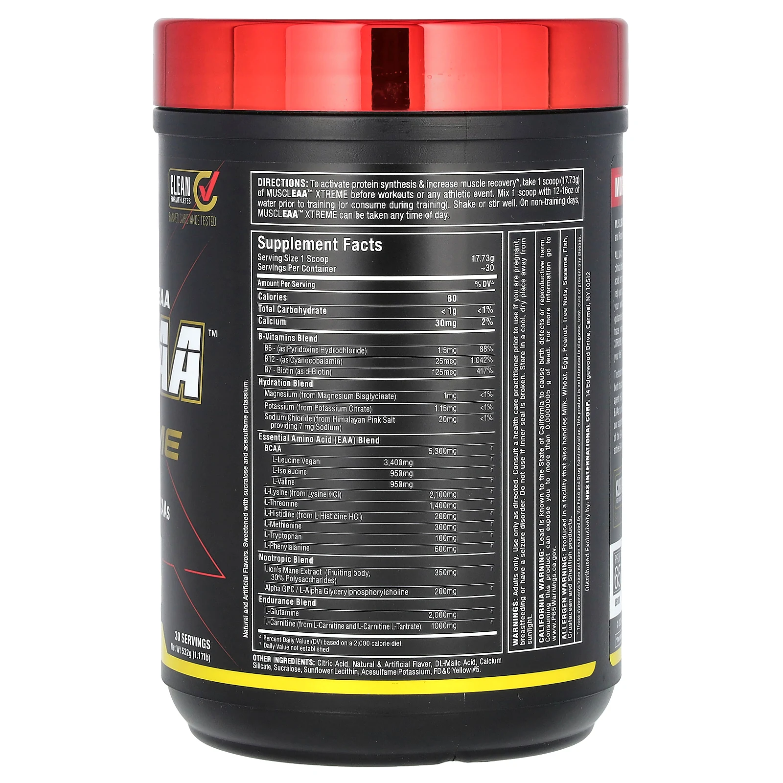 ALLMAX, MUSCLEAA ™ Xtreme, пина-колада, 532 г (1,17 фунта)