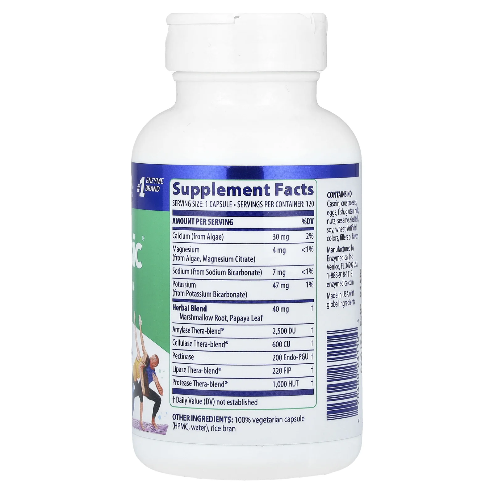 Enzymedica, pH-Basic, баланс, 120 капсул