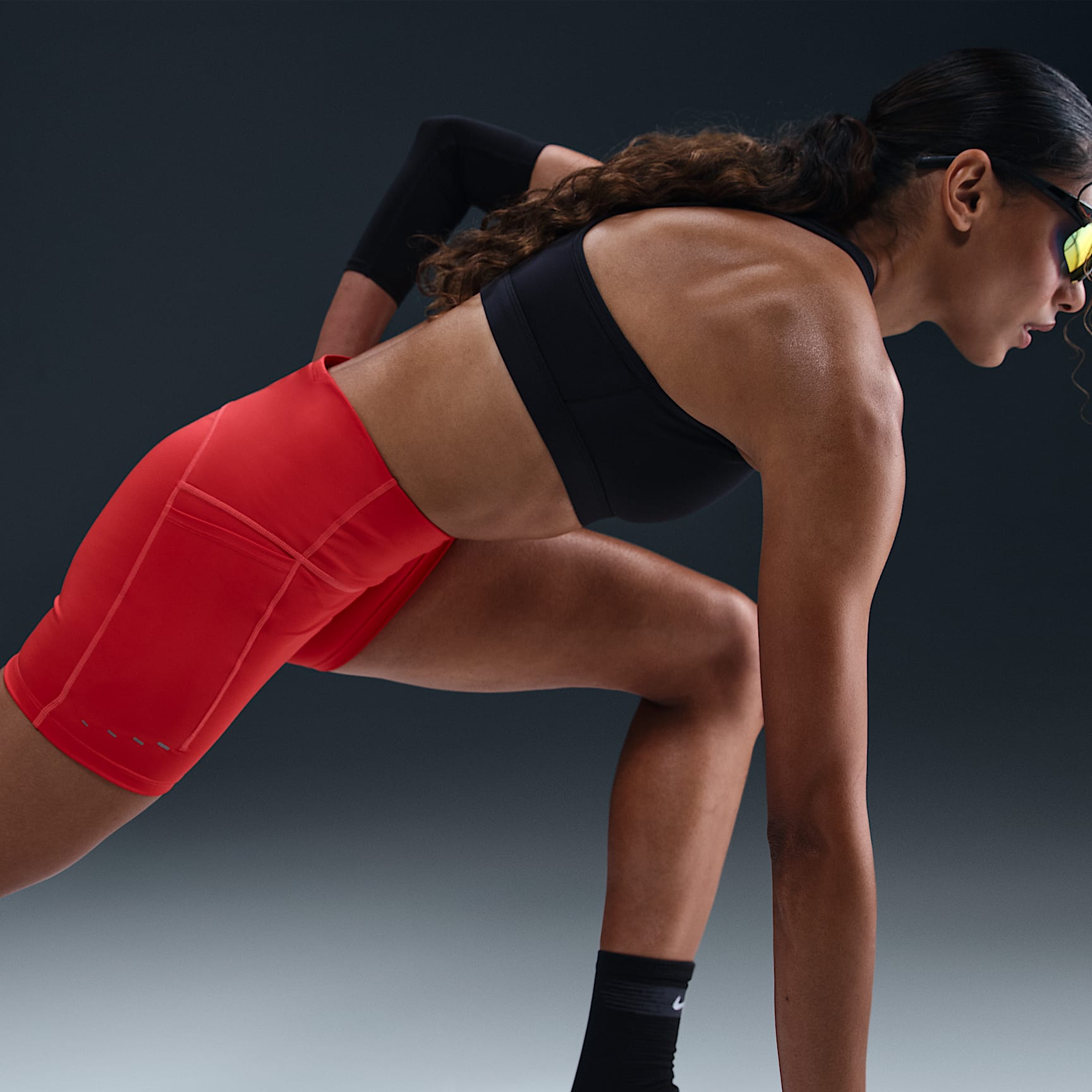 Nike Swift Women's High-Waisted 4" Tight Running Shorts with Pockets