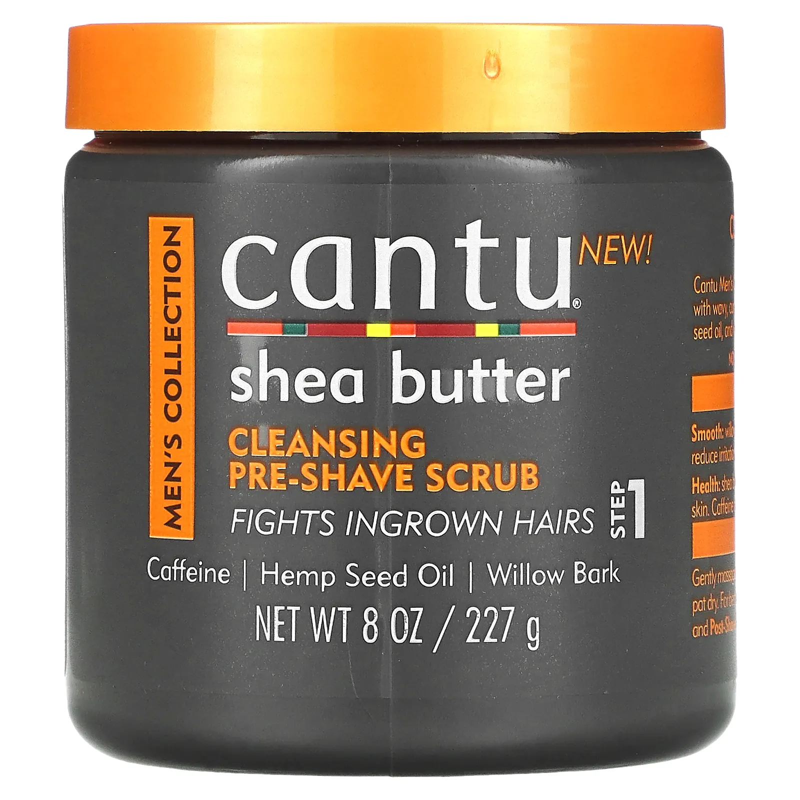 Cantu, Men's Collection, очищающий скраб перед бритьем с маслом ши, 227 г (8 унций)