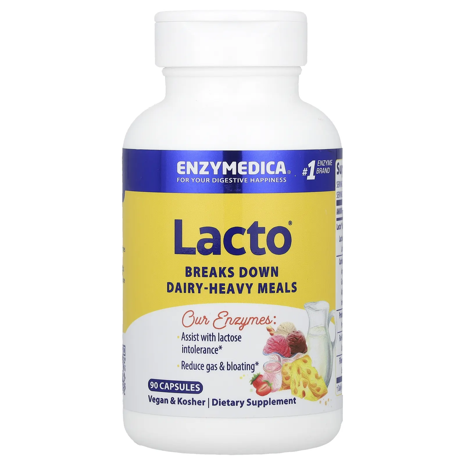Enzymedica, Lacto, 90 капсул
