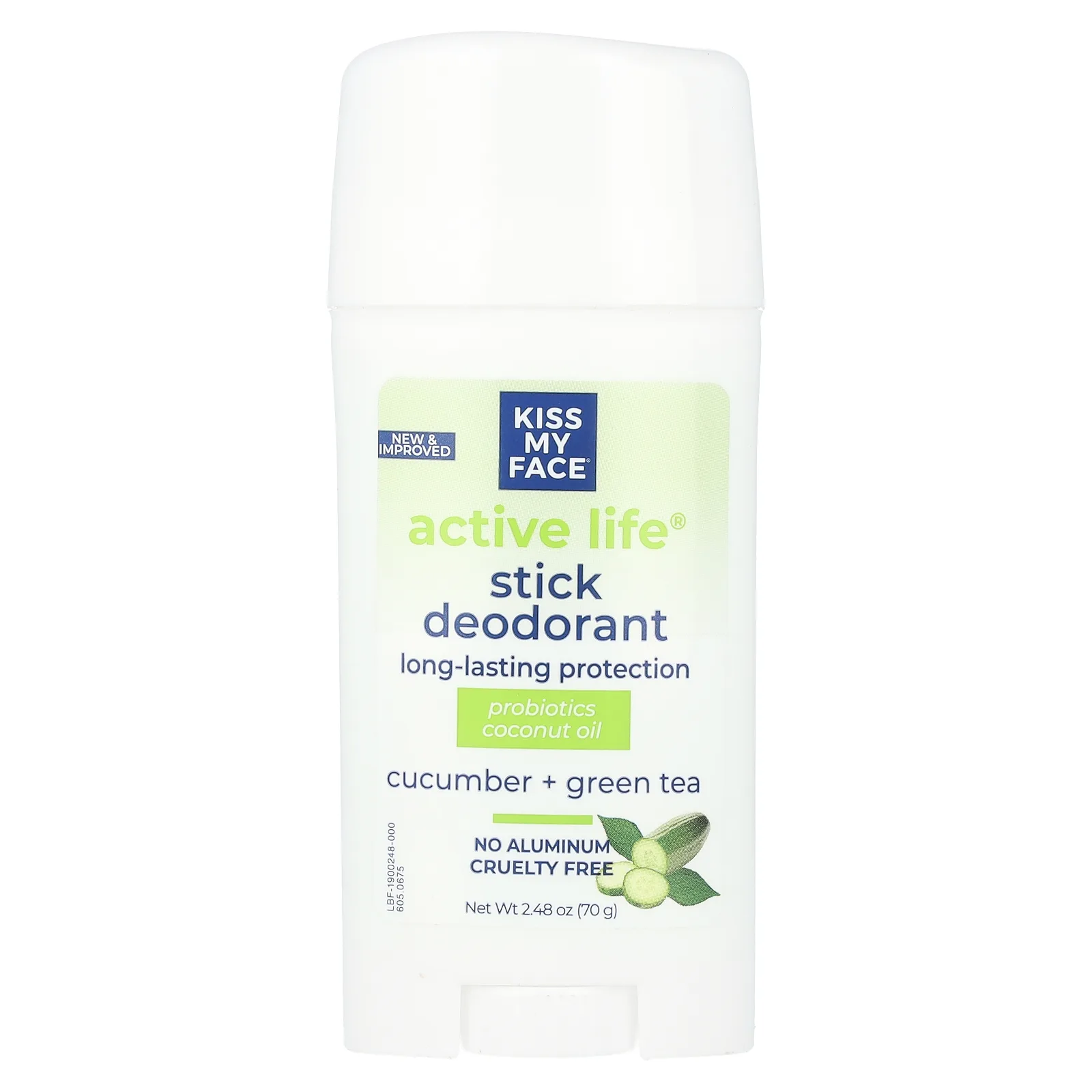 Kiss My Face, Active Life®, дезодорант-стик, огурец и зеленый чай, 70 г (2,48 унции)