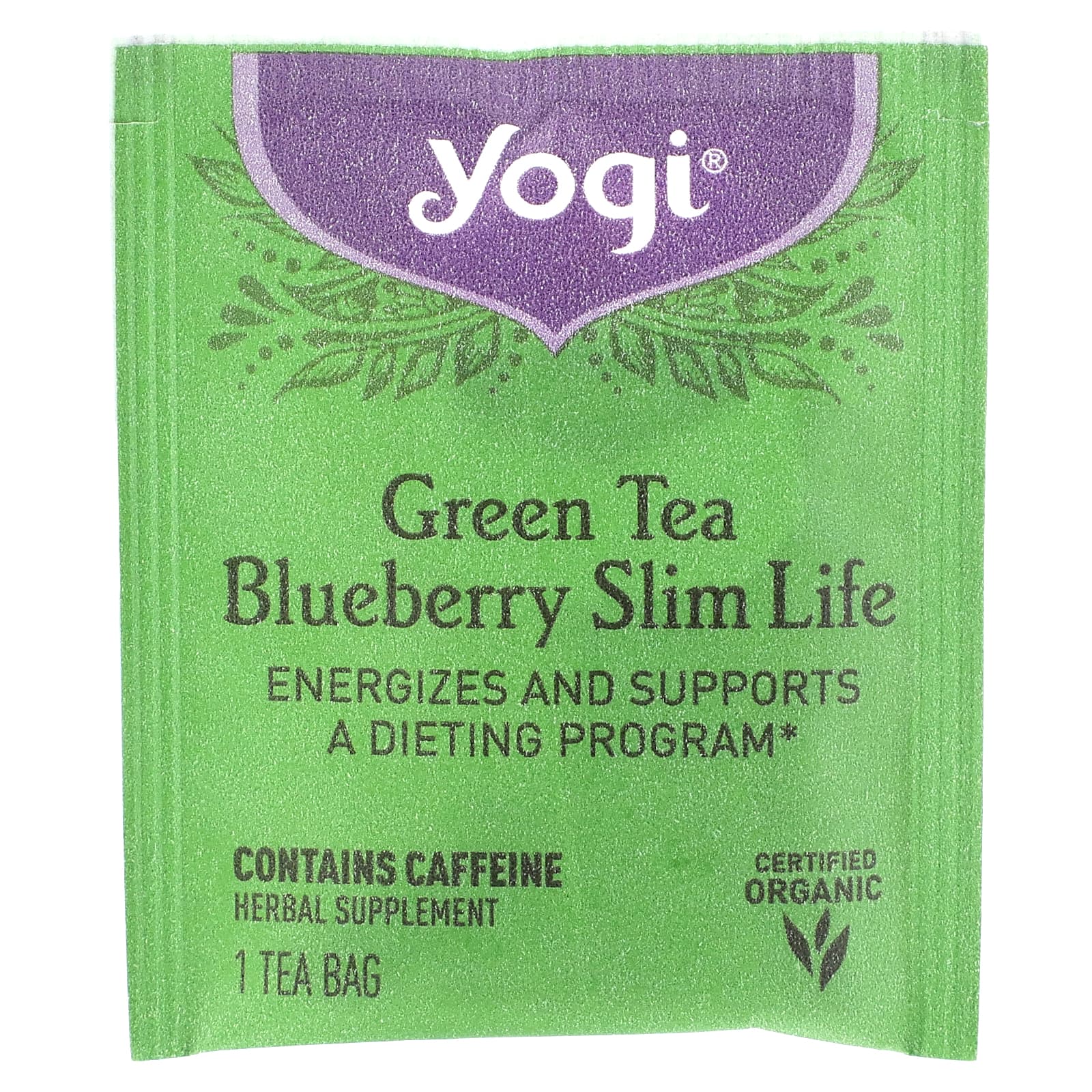 Yogi Tea, Slim Life, зеленый чай  с черникой, 16 чайных пакетиков, 32 г (1,12 унции)