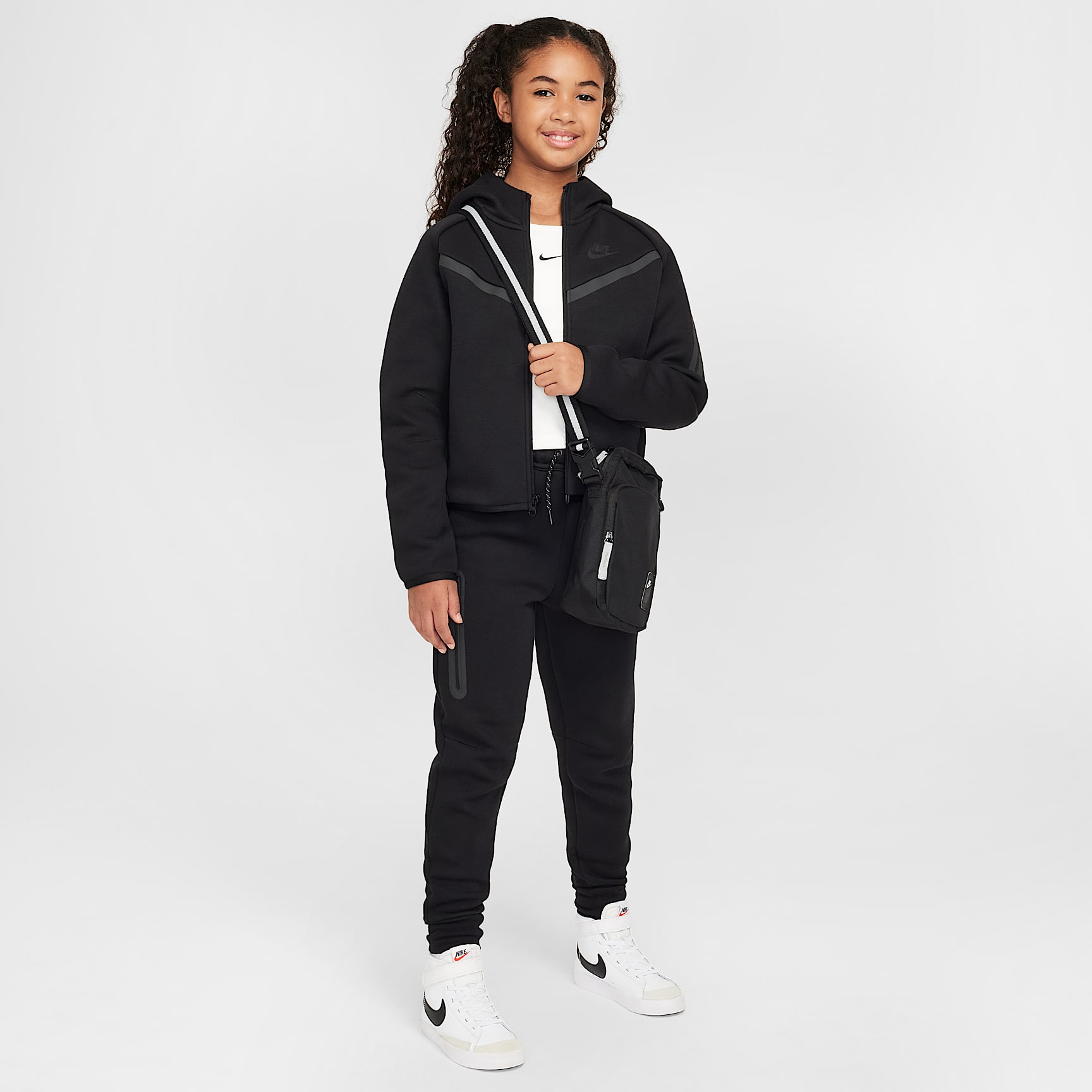 Nike Sportswear Tech Fleece Girls' Full-Zip Hoodie
