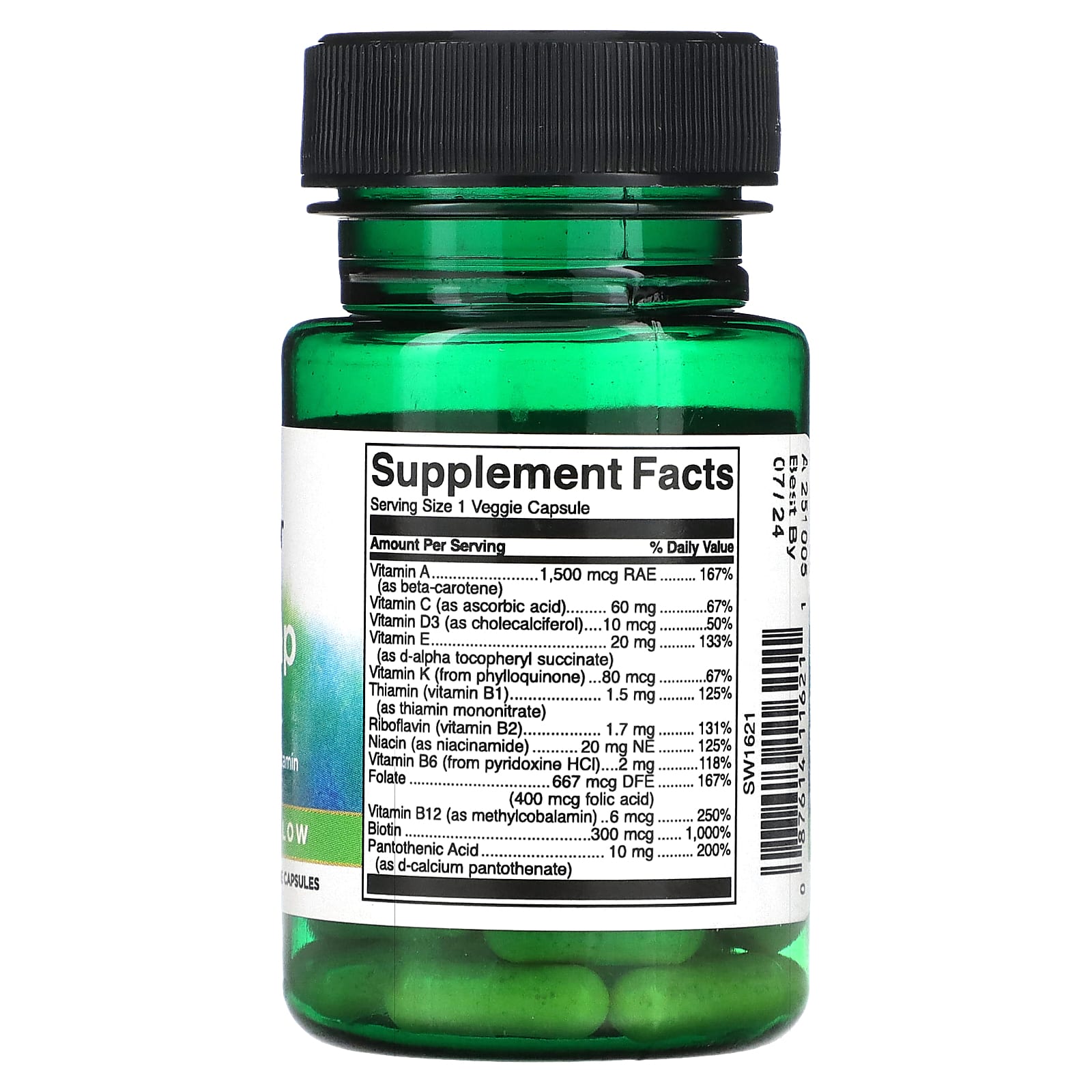 Swanson, Mini Cap Multi, 30 растительных капсул