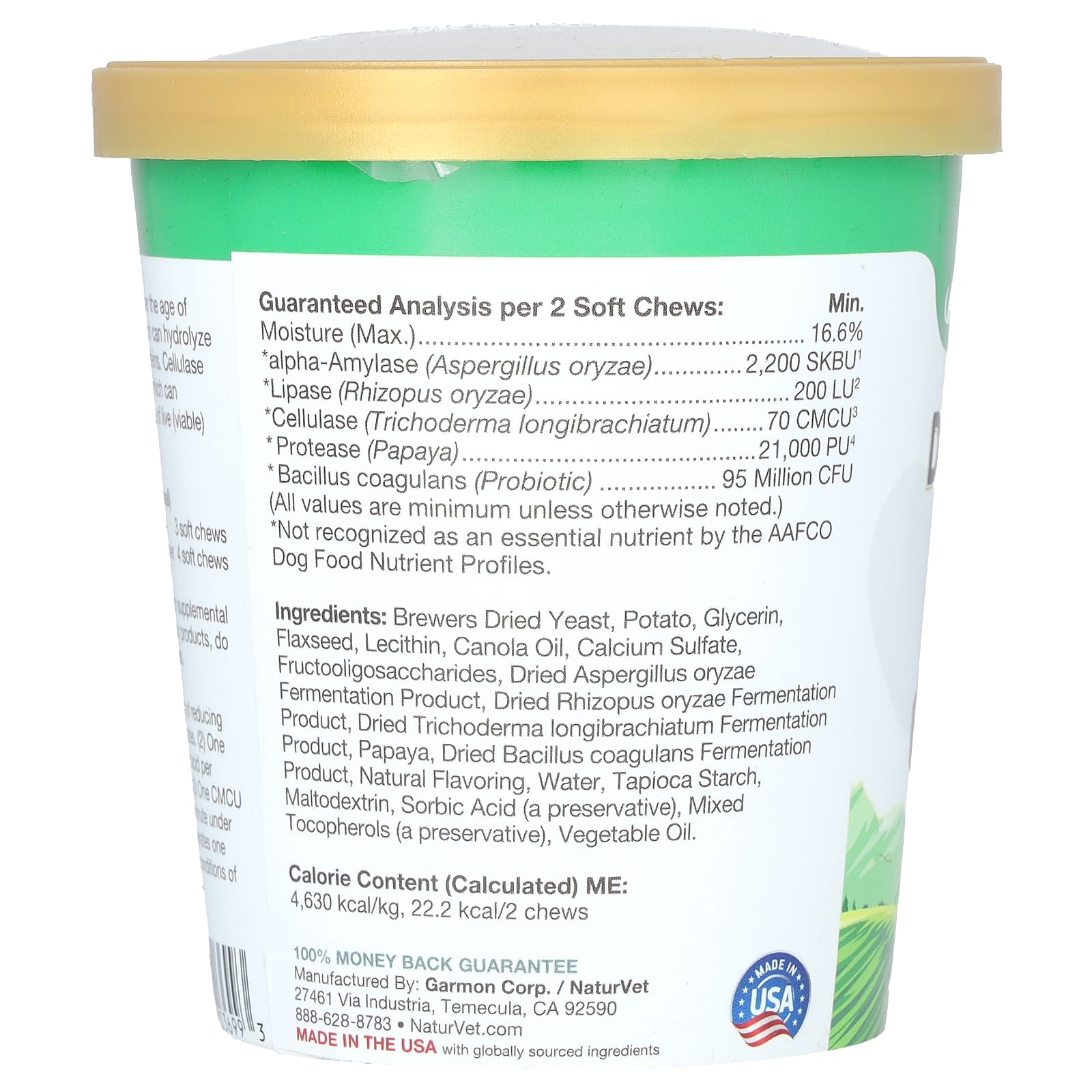 NaturVet, Пищеварительные ферменты, пре- и пробиотики, 70 мягких жевательных таблеток, 5,9 унц. (168 g)