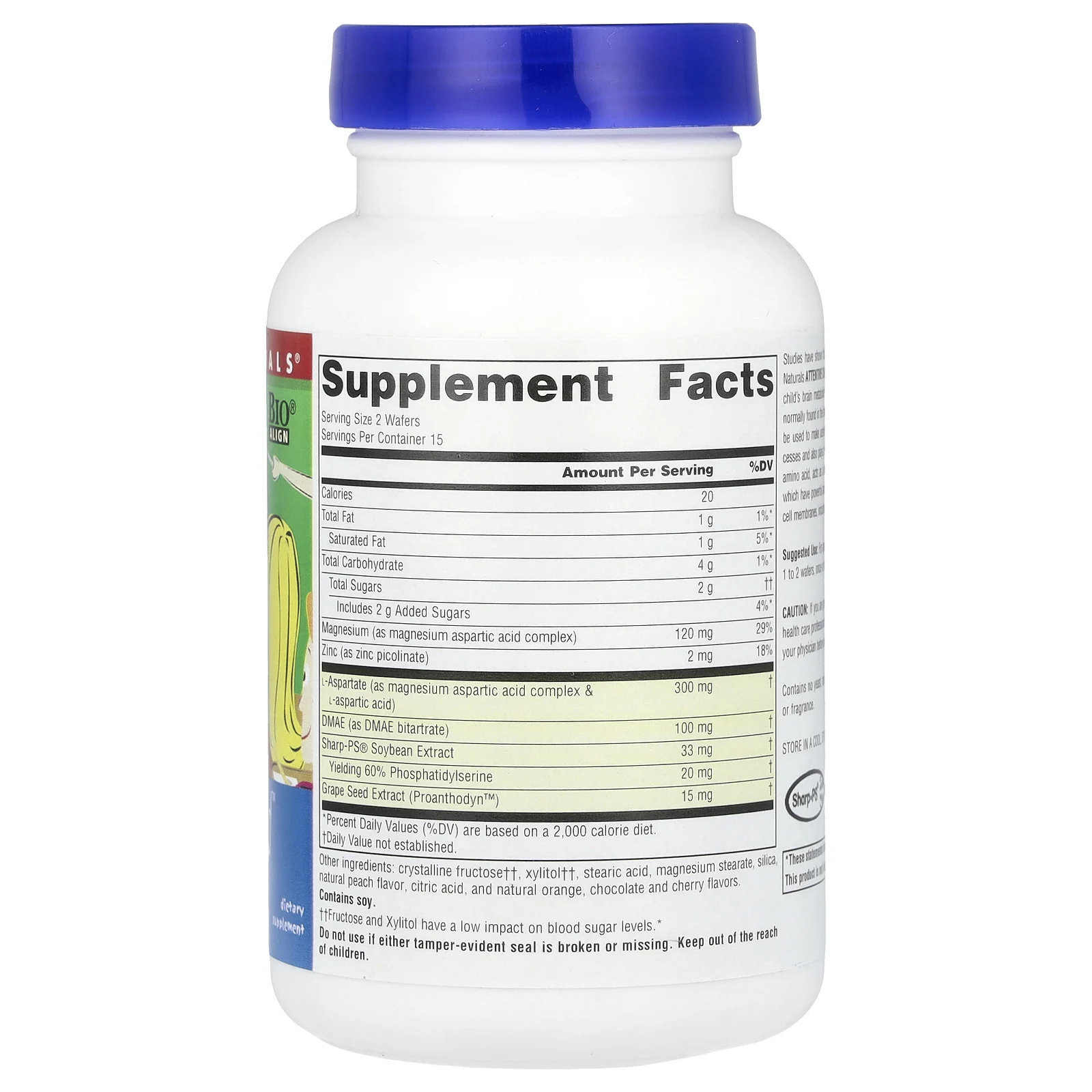 Source Naturals, Attentive Child ™, сладкое и терпкое, 30 жевательных вафель