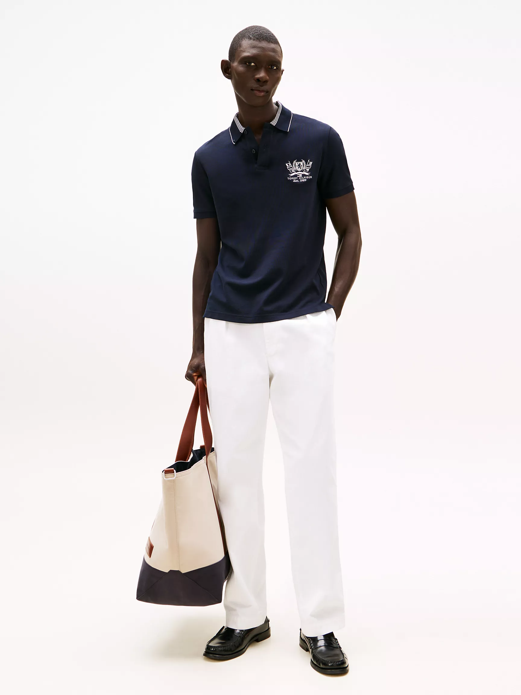 Мужское поло Tommy Hilfiger, Стандартное поло с вышитым логотипом Crest