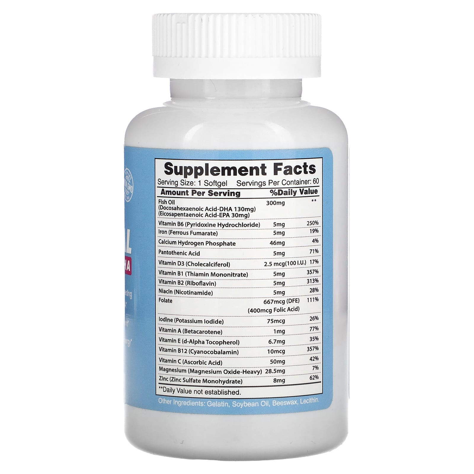 Secrets of Tea, Vidalocity, пренатальный витамин с ДГК, 60 мягких таблеток